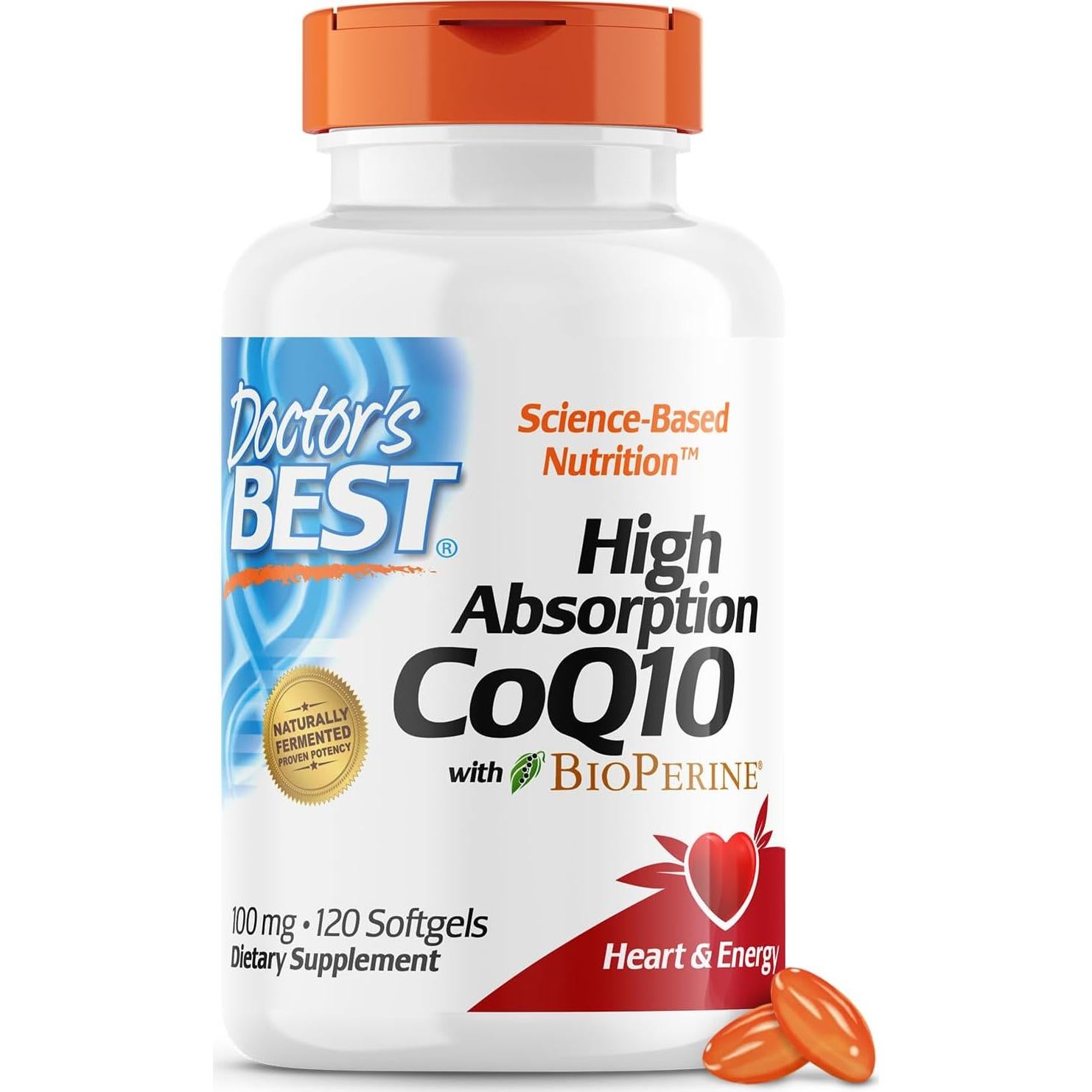 Curcumina 500mg Doctor's Best + CoQ10 100mg BioPerine 120 Cápsulas