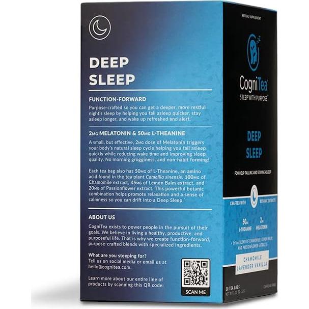 Té de Sueño Profundo CogniTea con Melatonina y Hierbas 30g