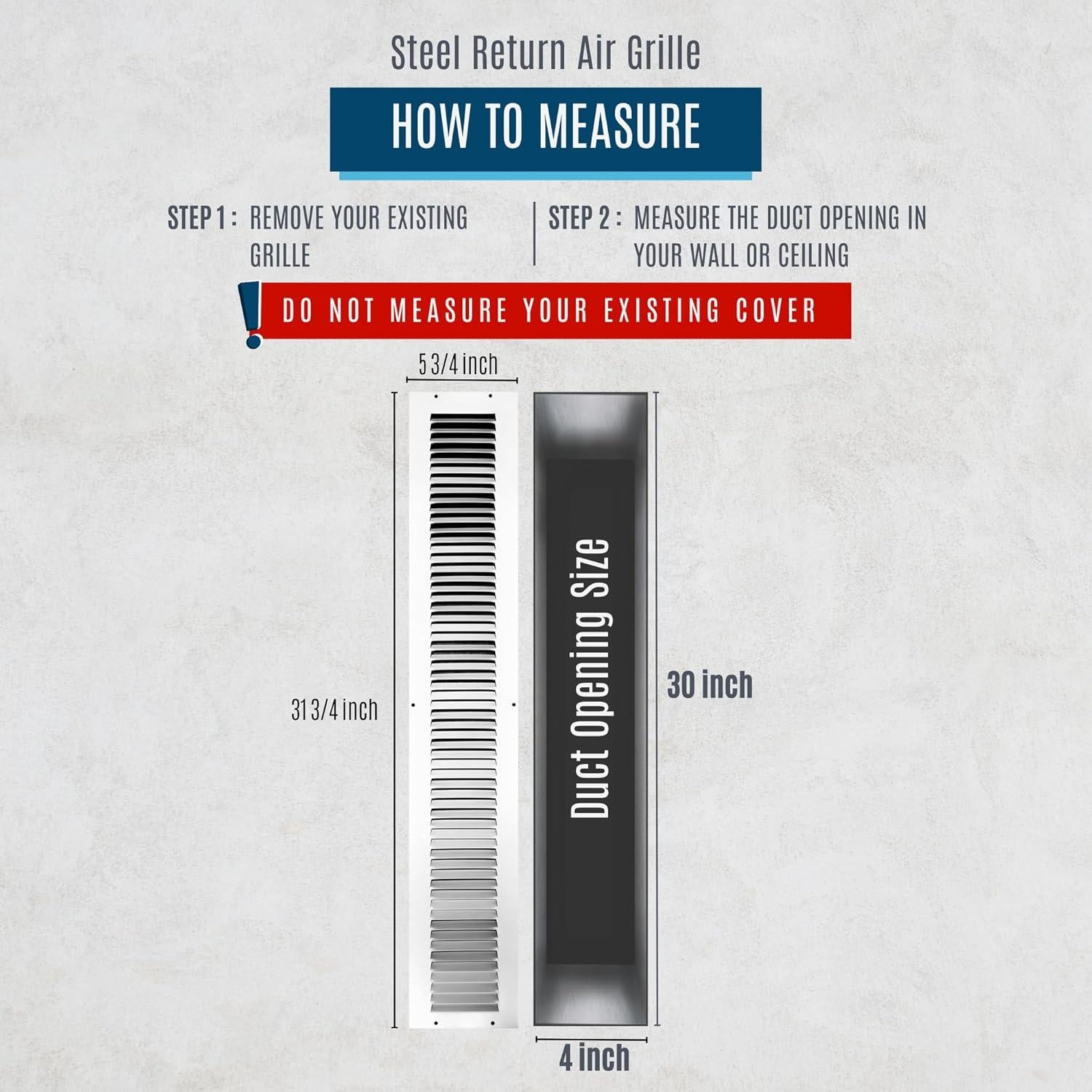 Rejilla de Aire de Retorno Handua 10.2x76.2 cm Acero Blanco