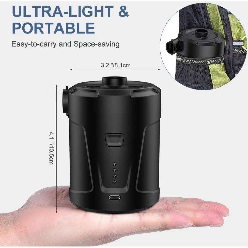 Bomba de Aire Eléctrica DrNanhai 5200mAh Inflador Portátil