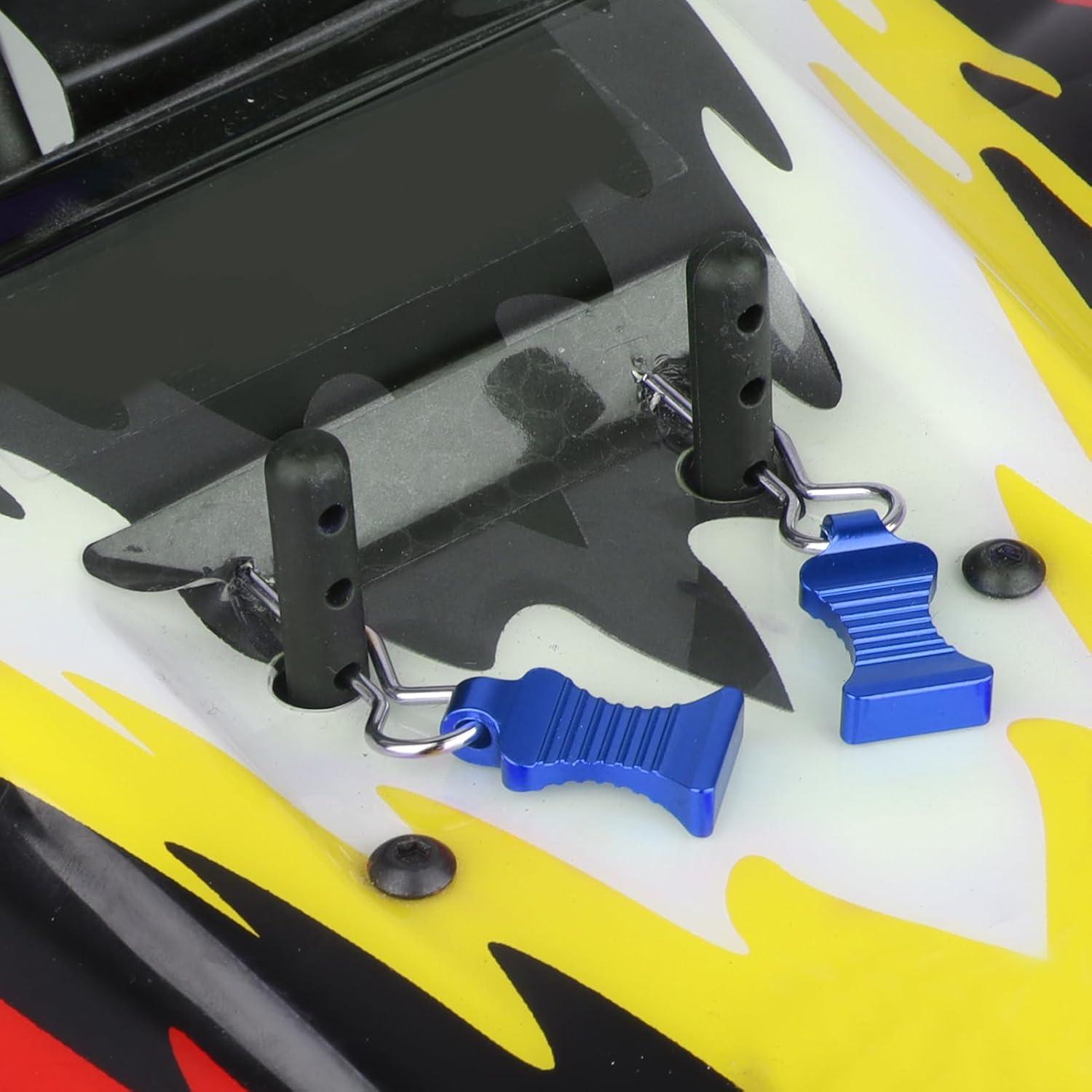 Clip de Carro RC AllinRC con Tirador de Aluminio - Set de 4 Azul Marino
