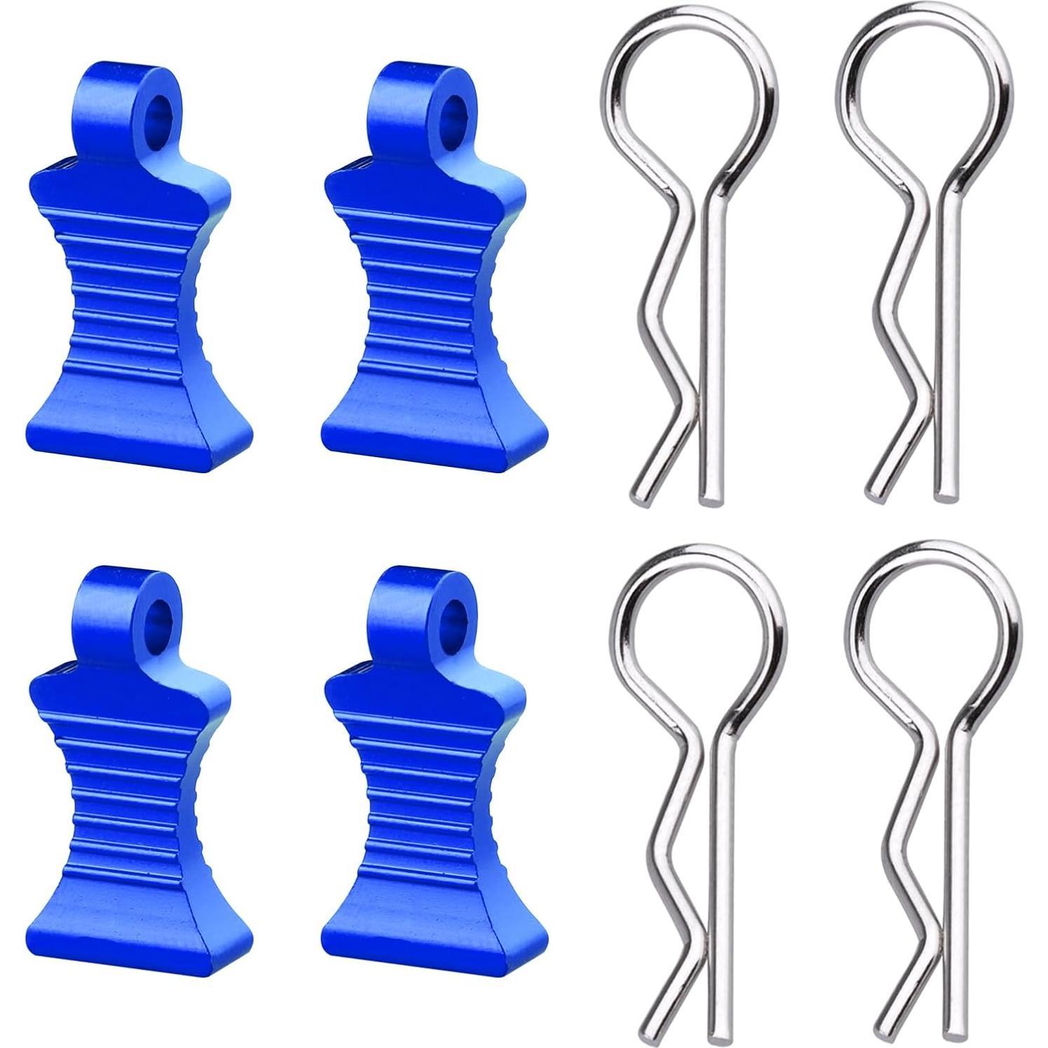 Clip de Carro RC AllinRC con Tirador de Aluminio - Set de 4 Azul Marino