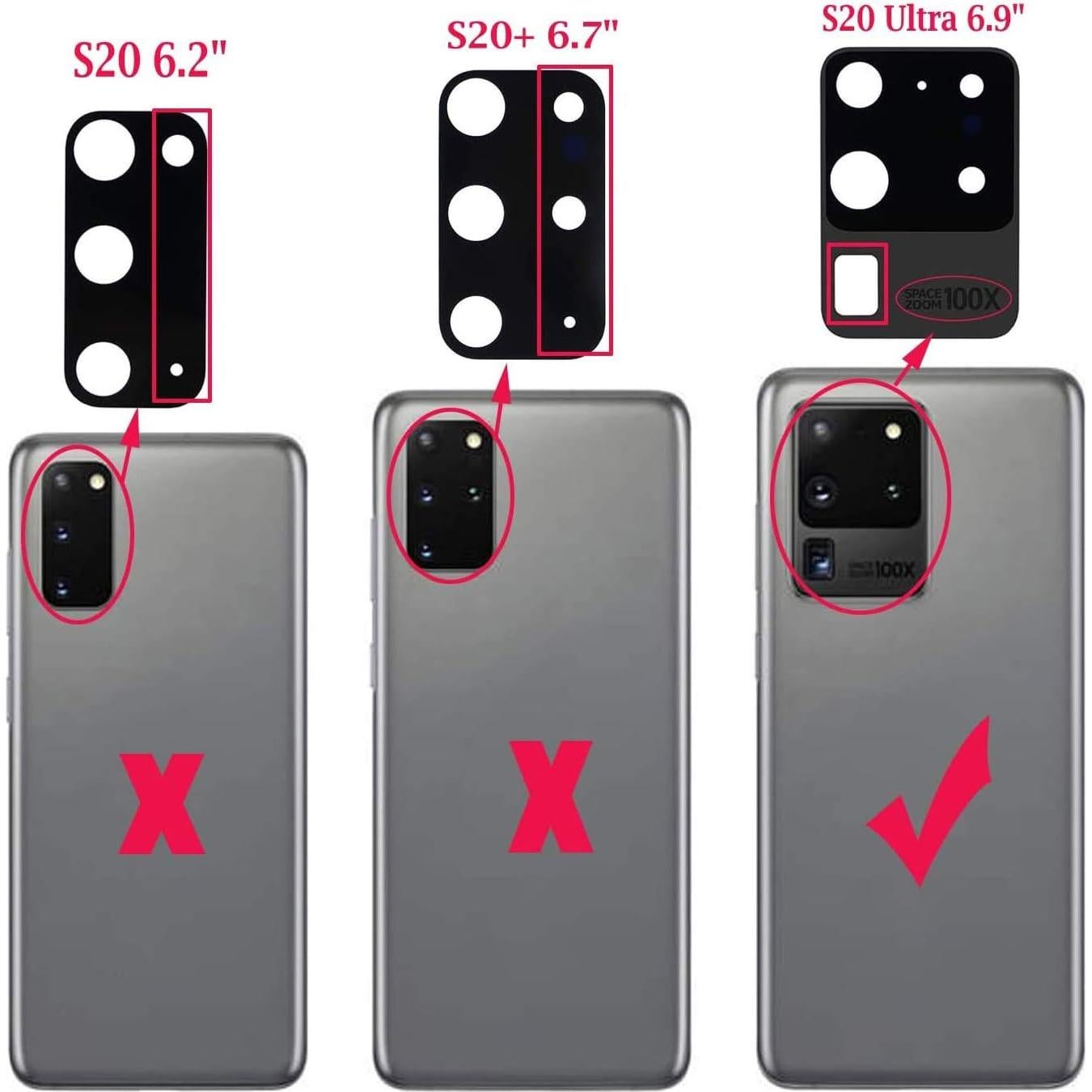 Cubierta de Lente de Cámara Trasera Ubrokeifixit para Galaxy S20 Ultra 6.9"