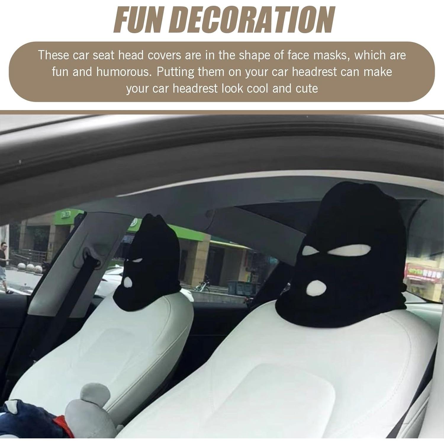 Protector de Reposacabezas de Coche Leediga 2 PCS Negro