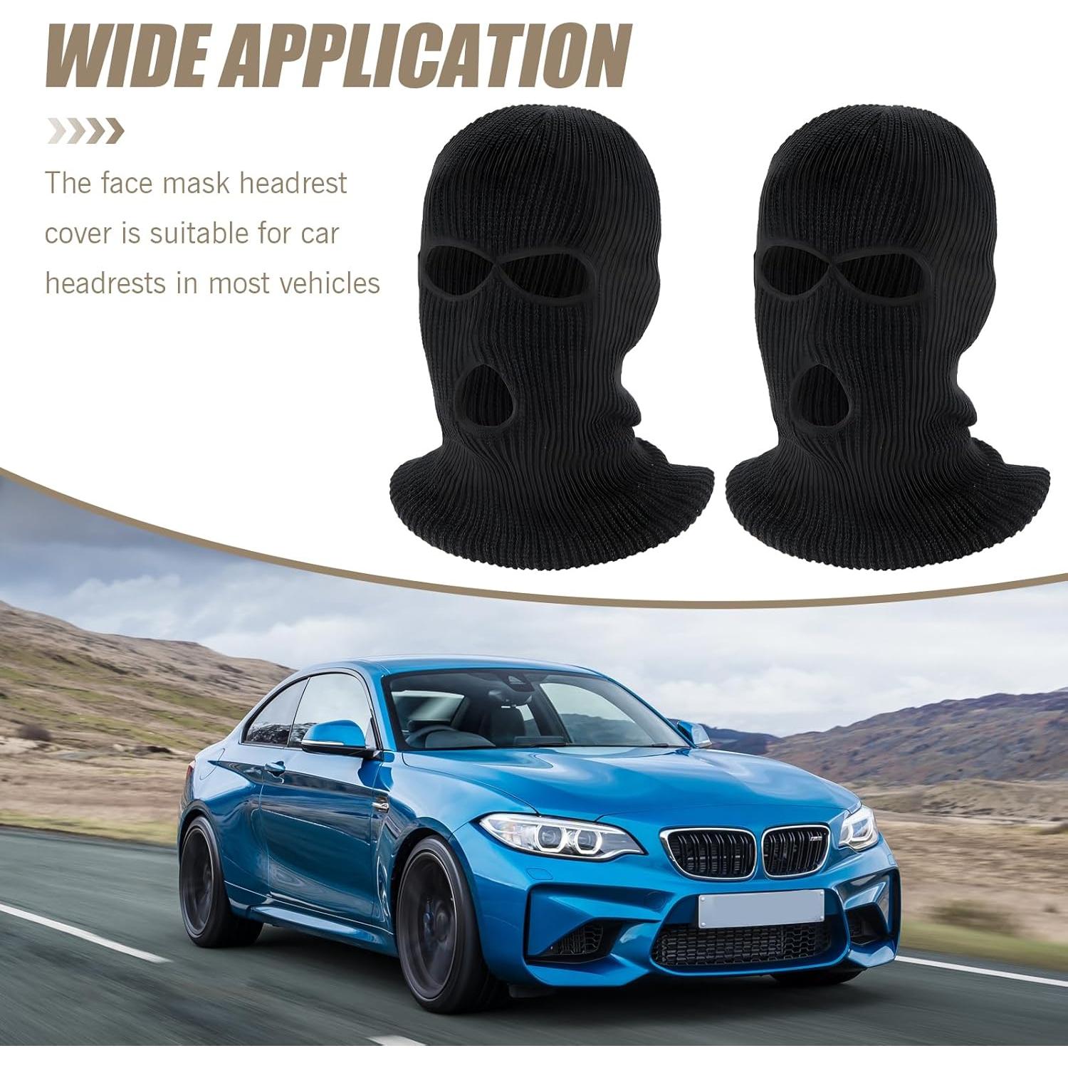 Protector de Reposacabezas de Coche Leediga 2 PCS Negro