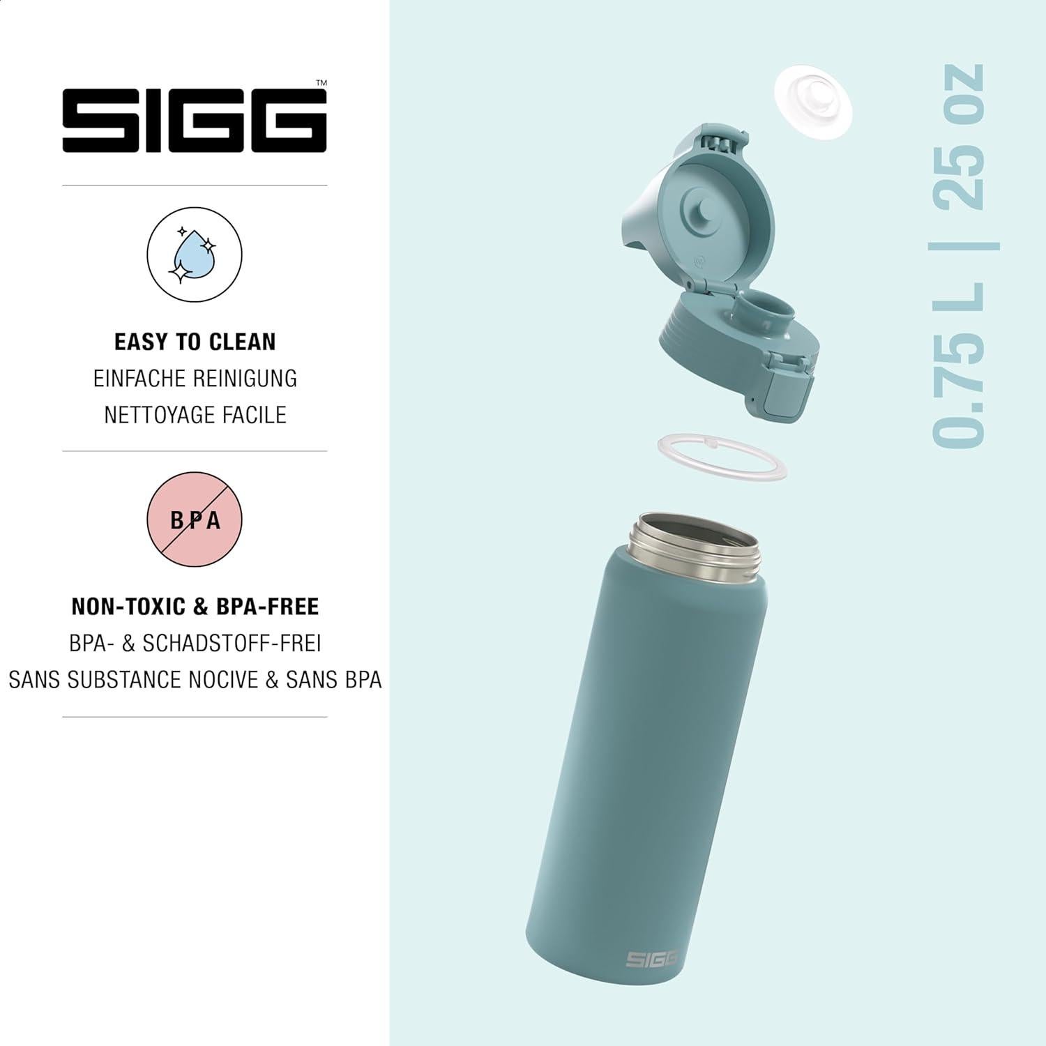 Botella de Agua Acero Inoxidable SIGG Shield ONE 0.75 L Azul