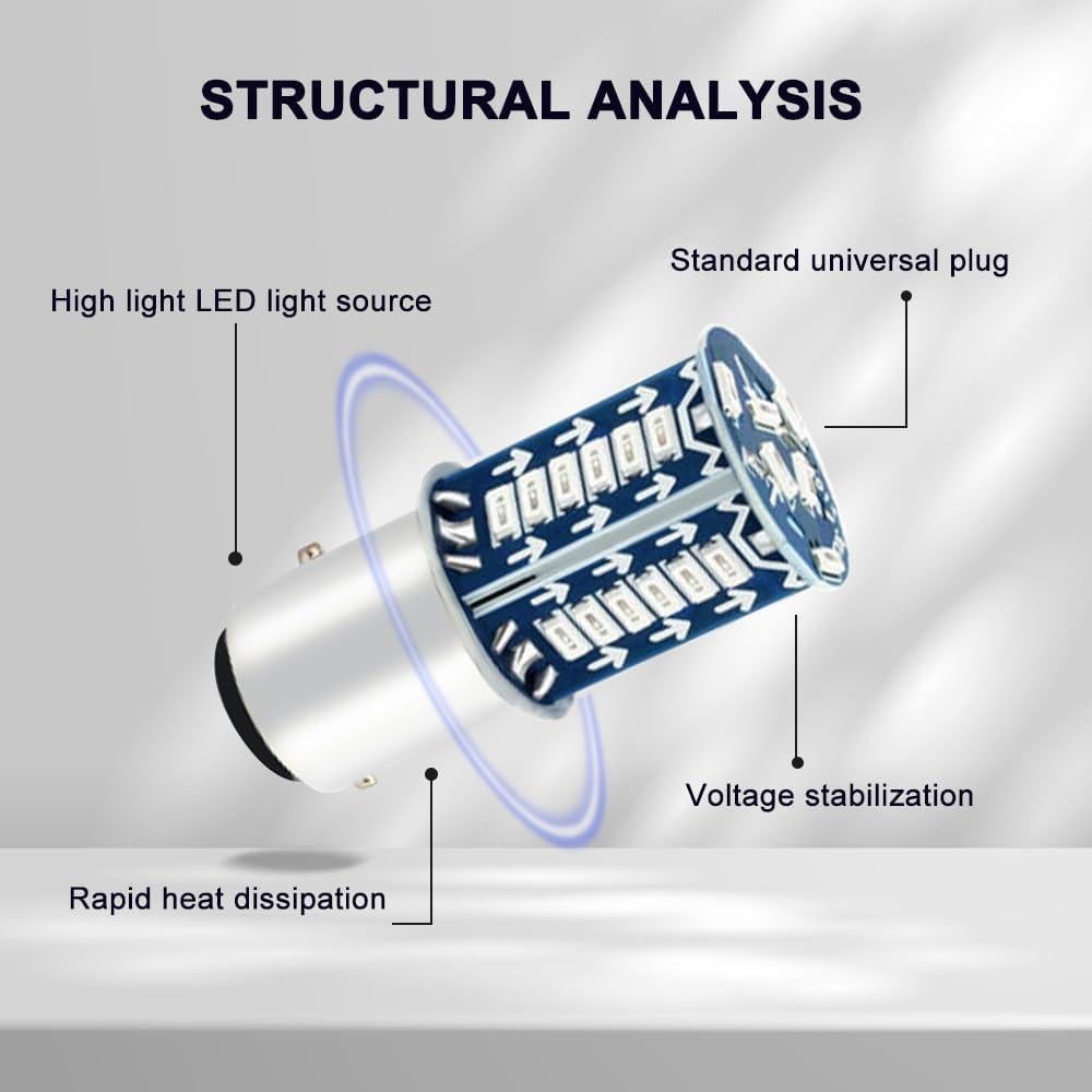 4 Bombillas LED 1157 Kutyun Azul para Luces de Freno 12V