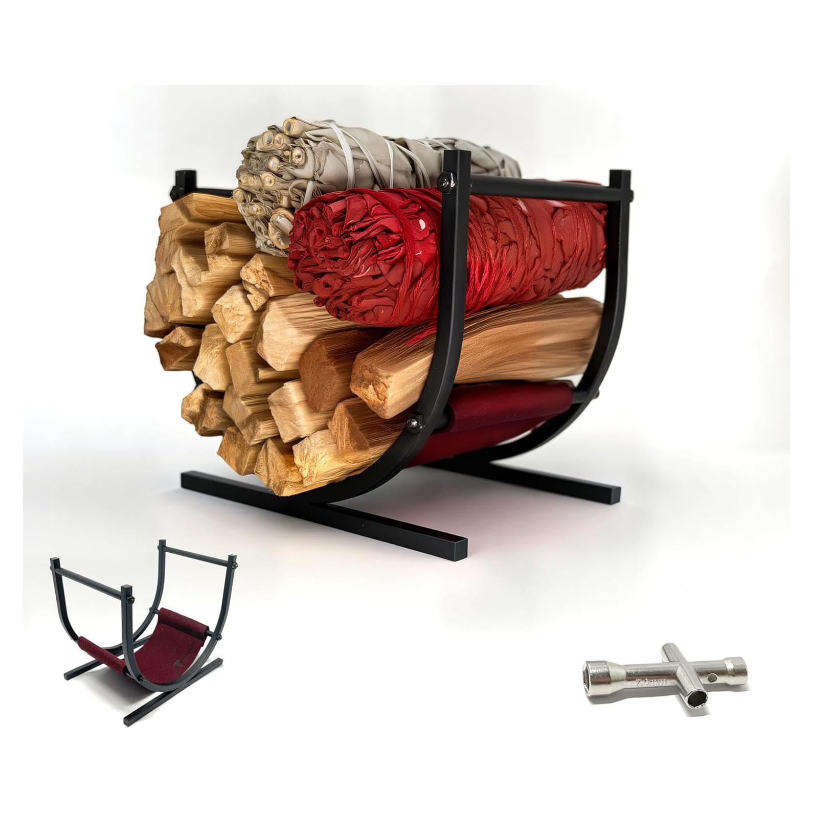 Soporte de Palo Santo Tcomenun con Correa de PU y Metal