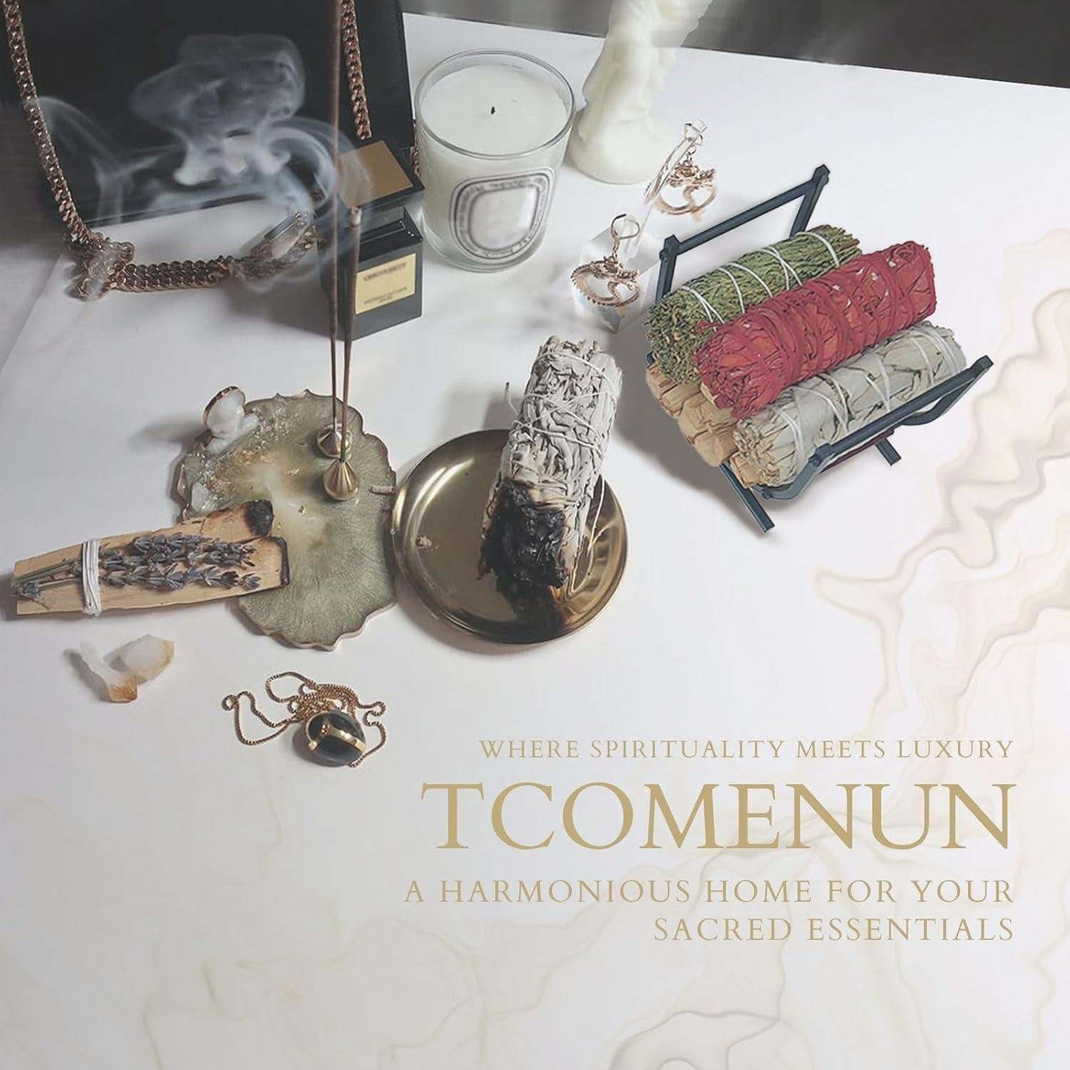 Soporte de Palo Santo Tcomenun con Correa de PU y Metal