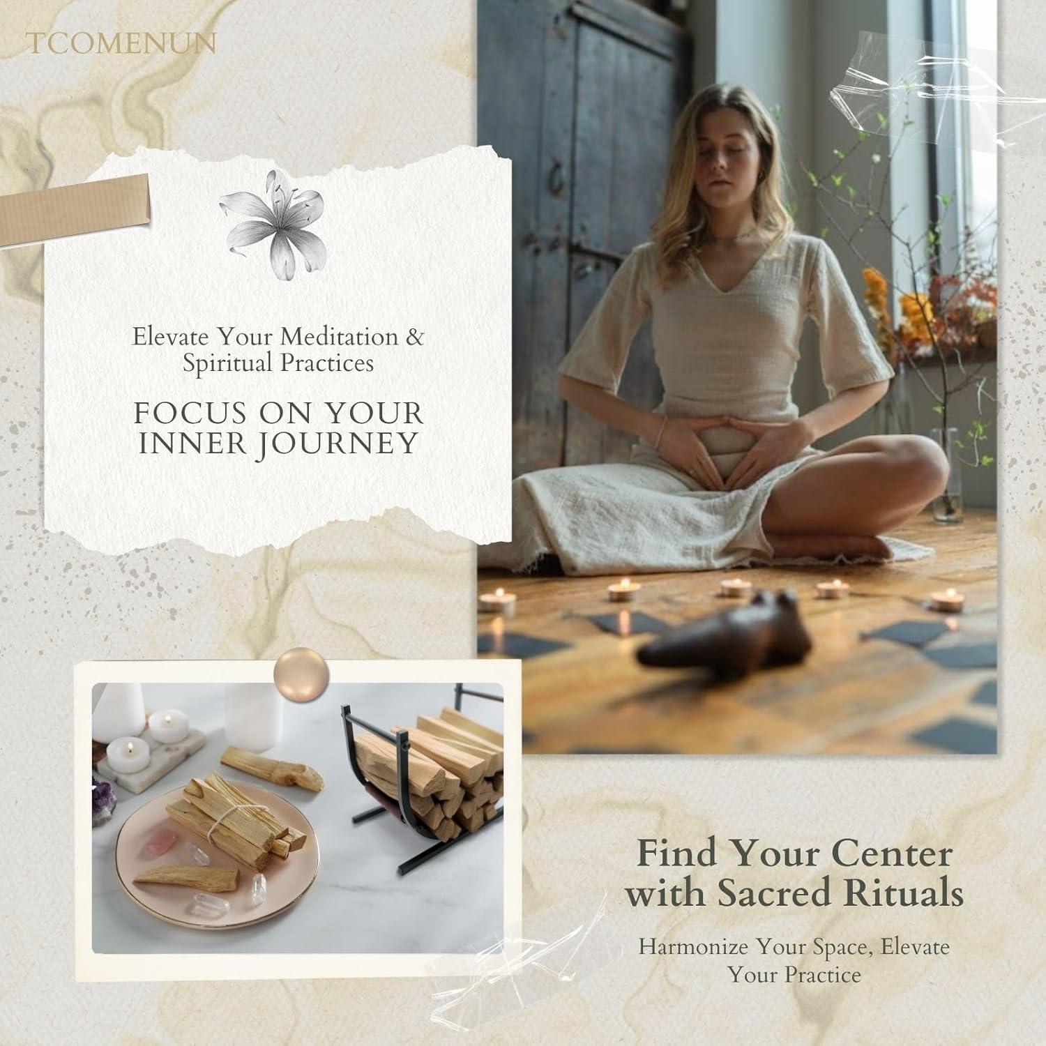 Soporte de Palo Santo Tcomenun con Correa de PU y Metal