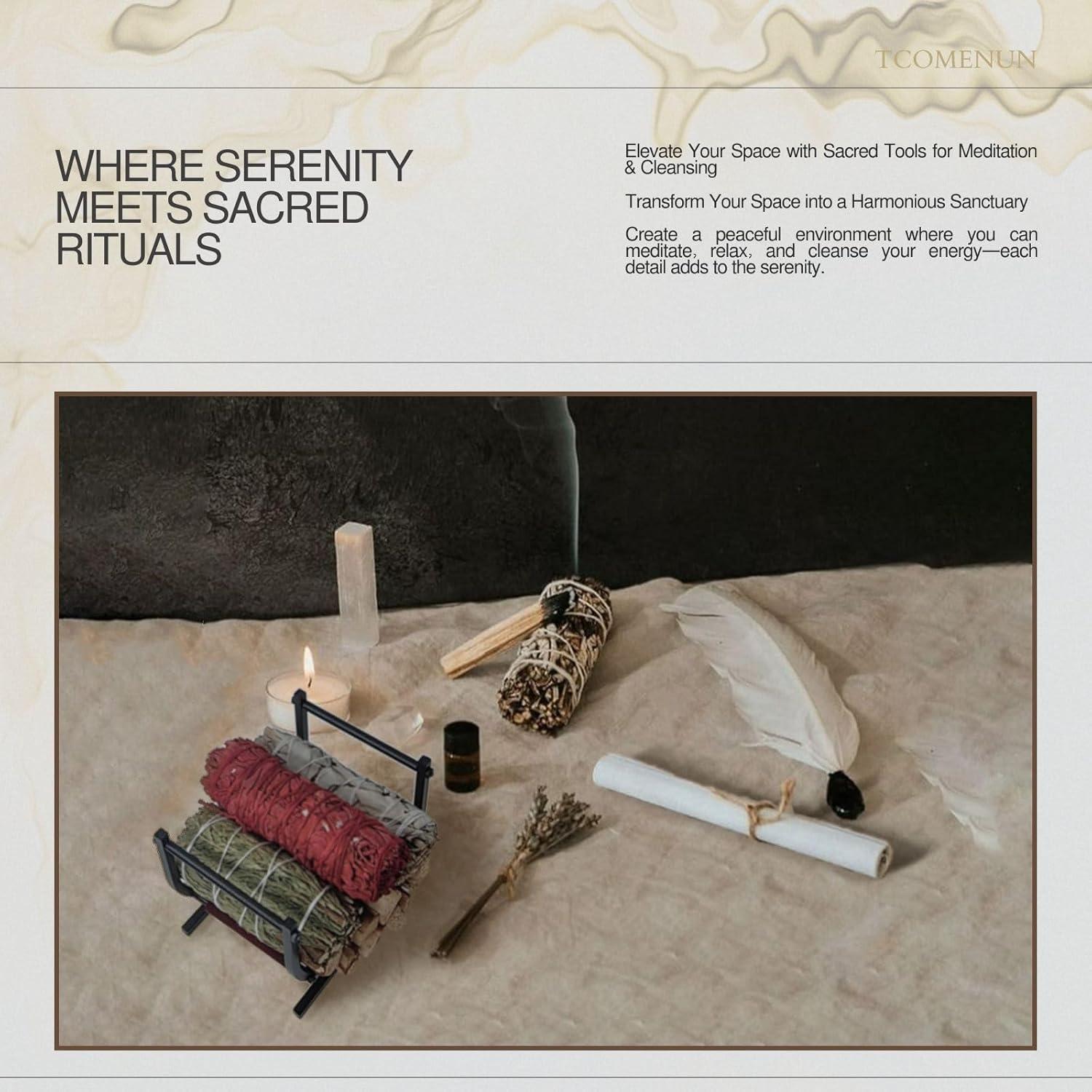 Soporte de Palo Santo Tcomenun con Correa de PU y Metal