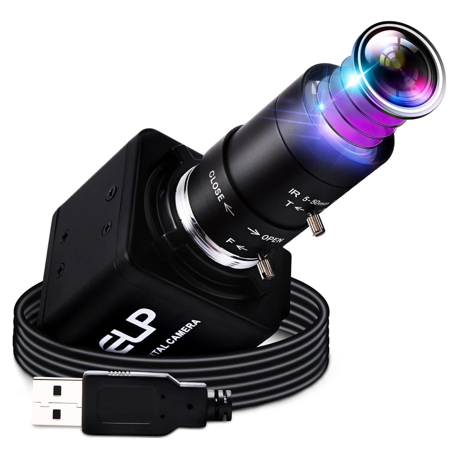 Cámara USB 4K IEights con Zoom Manual 2.8-12mm