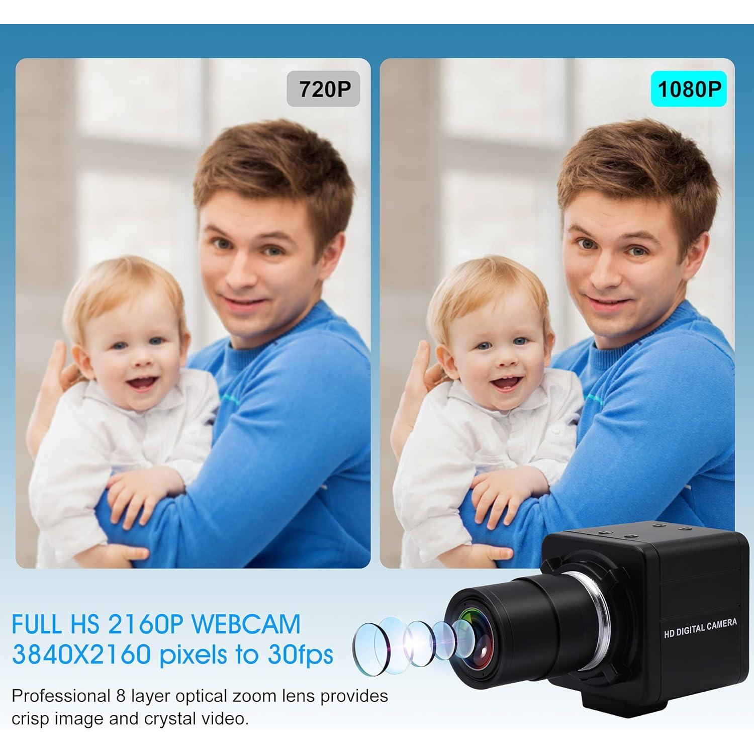 Cámara USB 4K IEights con Zoom Manual 2.8-12mm