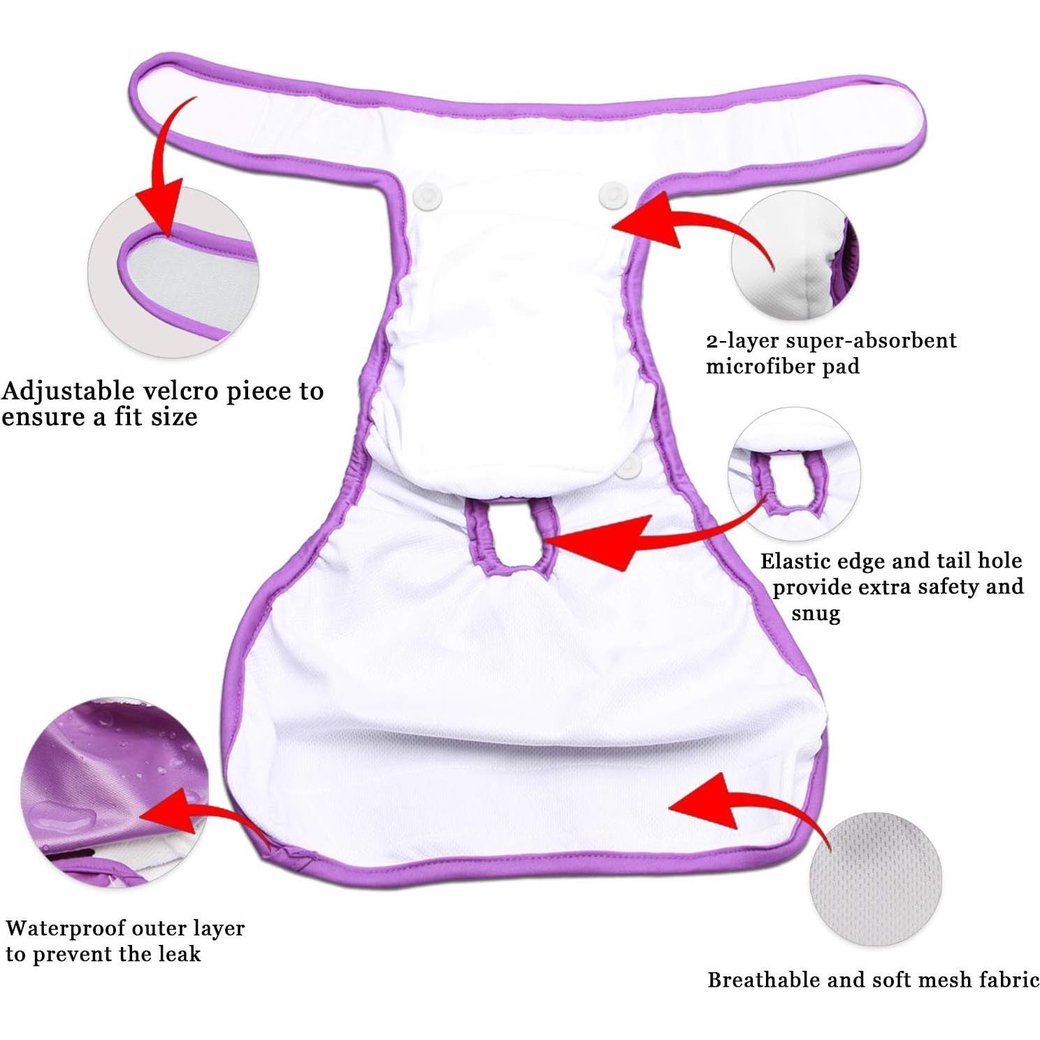 Pañales Reutilizables para Perros Hembras Teamoy S