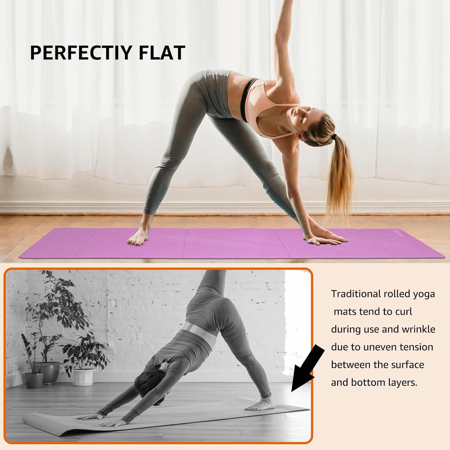 Colchoneta de Yoga Plegable Orphesion 175x61cm Antideslizante