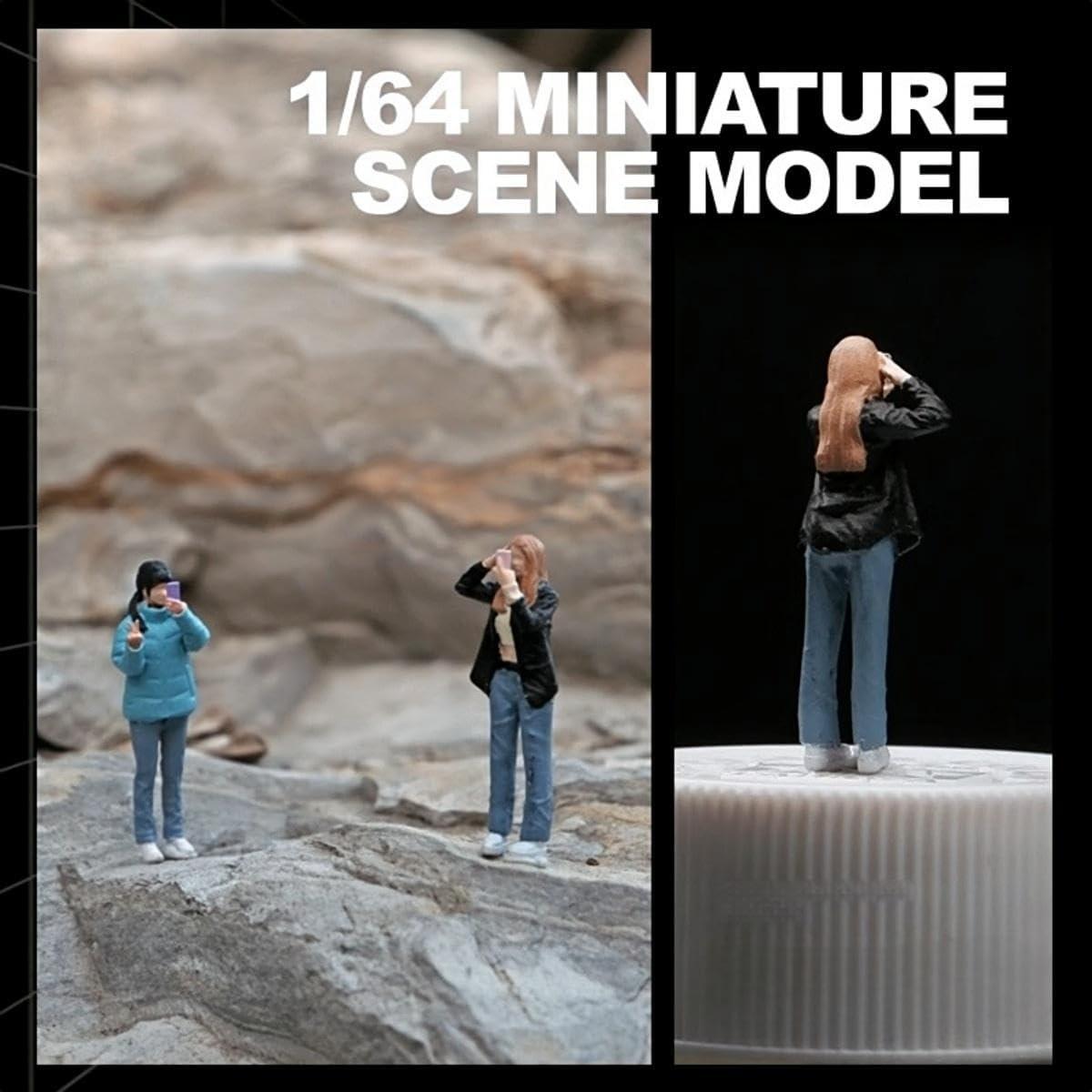 Figuras Miniatura Chica Selfie Escala 1:64 Scenpoch - Realistas