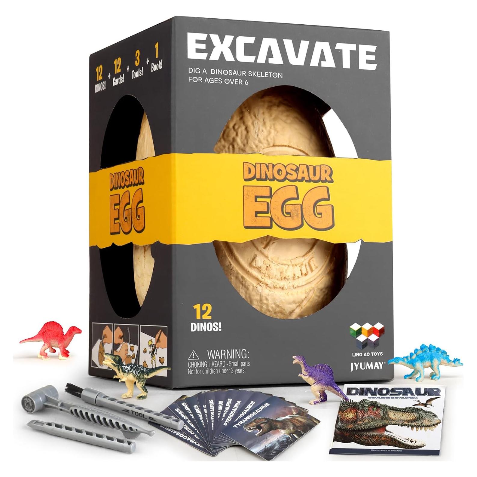 Kit de Excavación de Huevo de Dinosaurio Jumbo Woumserta - 12 Modelos