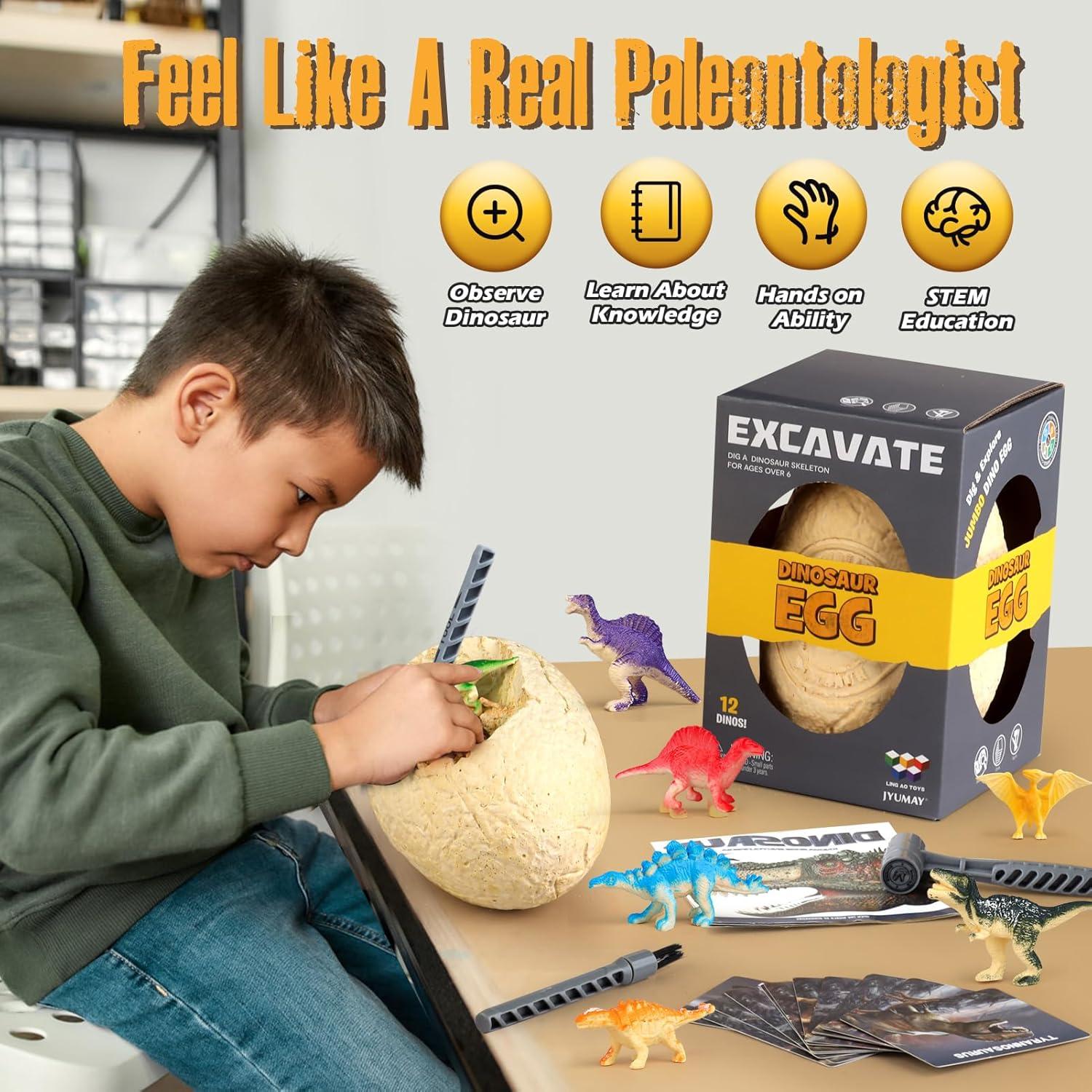 Kit de Excavación de Huevo de Dinosaurio Jumbo Woumserta - 12 Modelos