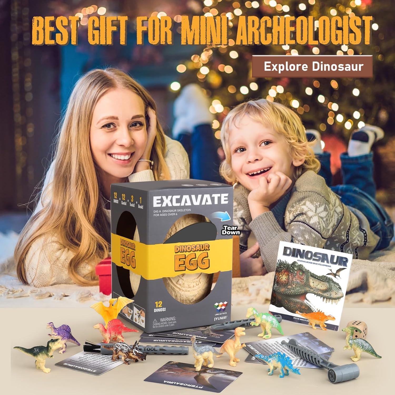 Kit de Excavación de Huevo de Dinosaurio Jumbo Woumserta - 12 Modelos