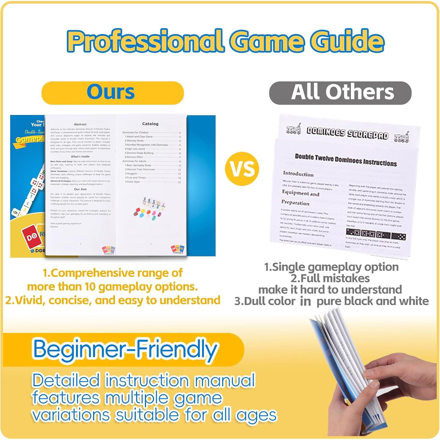 Juego de Dominó Mexicano Doreimi Doble 12 con 91 Fichas