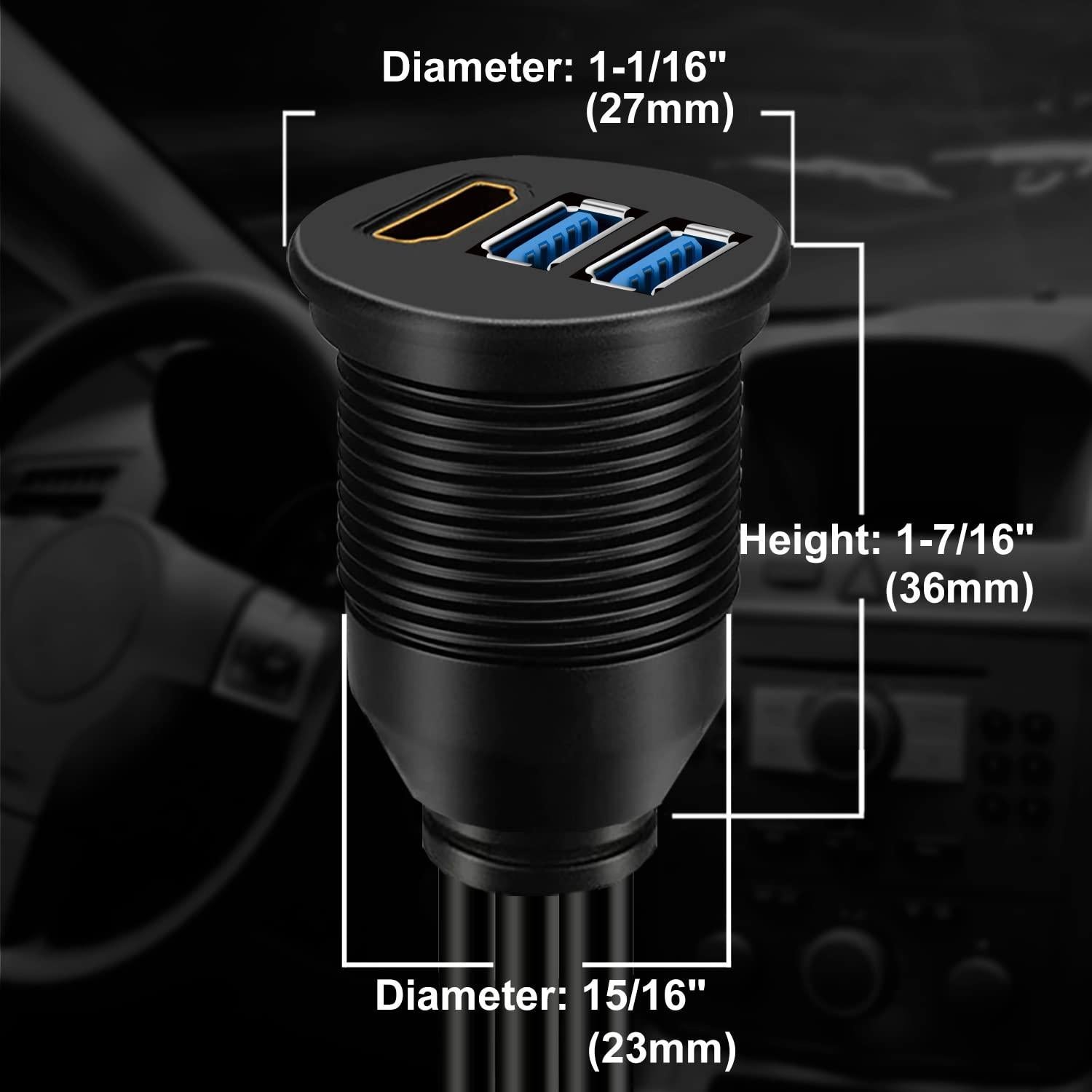 Cable de Extensión BATIGE Doble USB 3.0 y HDMI 0.91m