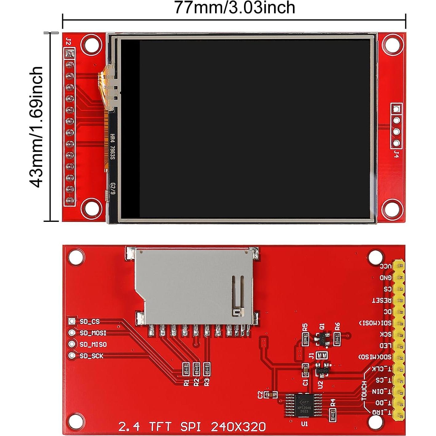 Pantalla Táctil 2.4" SPI TFT LCD ILI9341 240x320 5V/3.3V