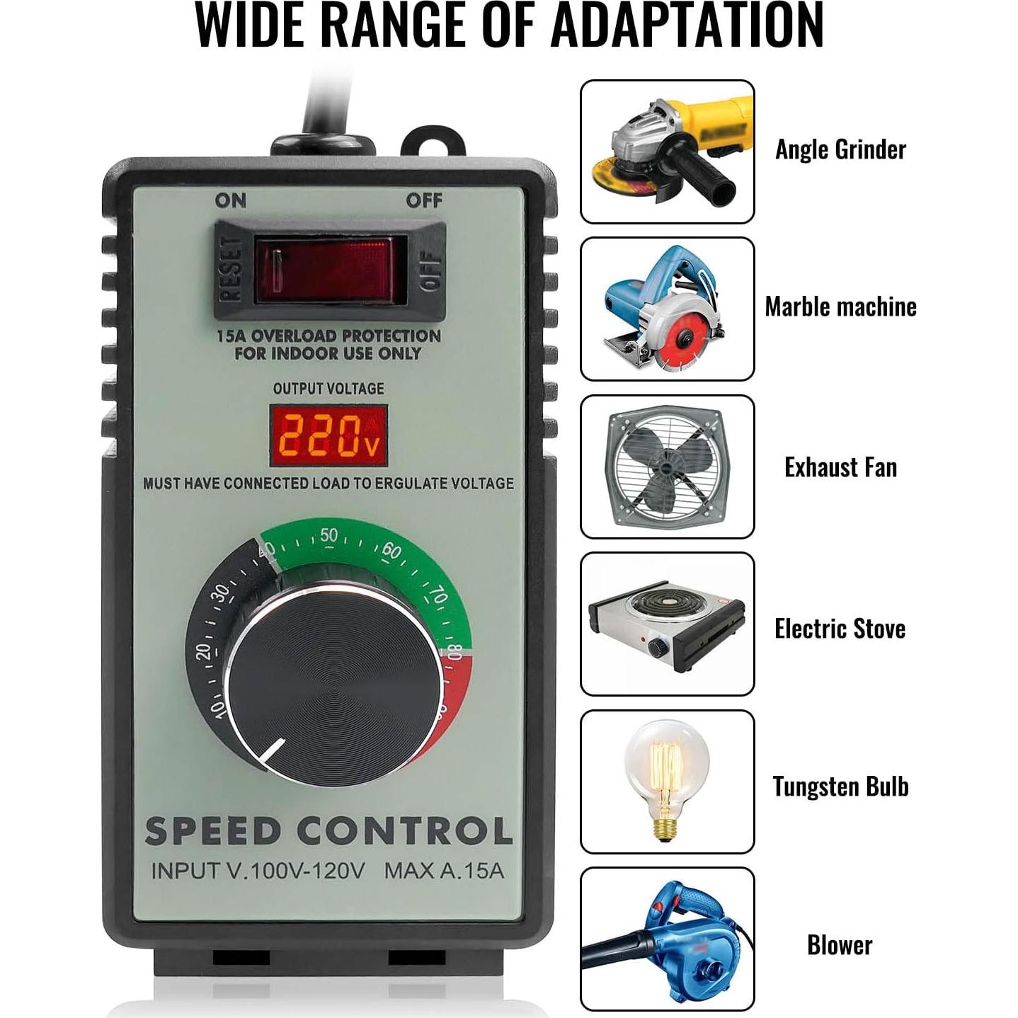 Controlador de Velocidad Variable GMURA con Pantalla LED y Gancho