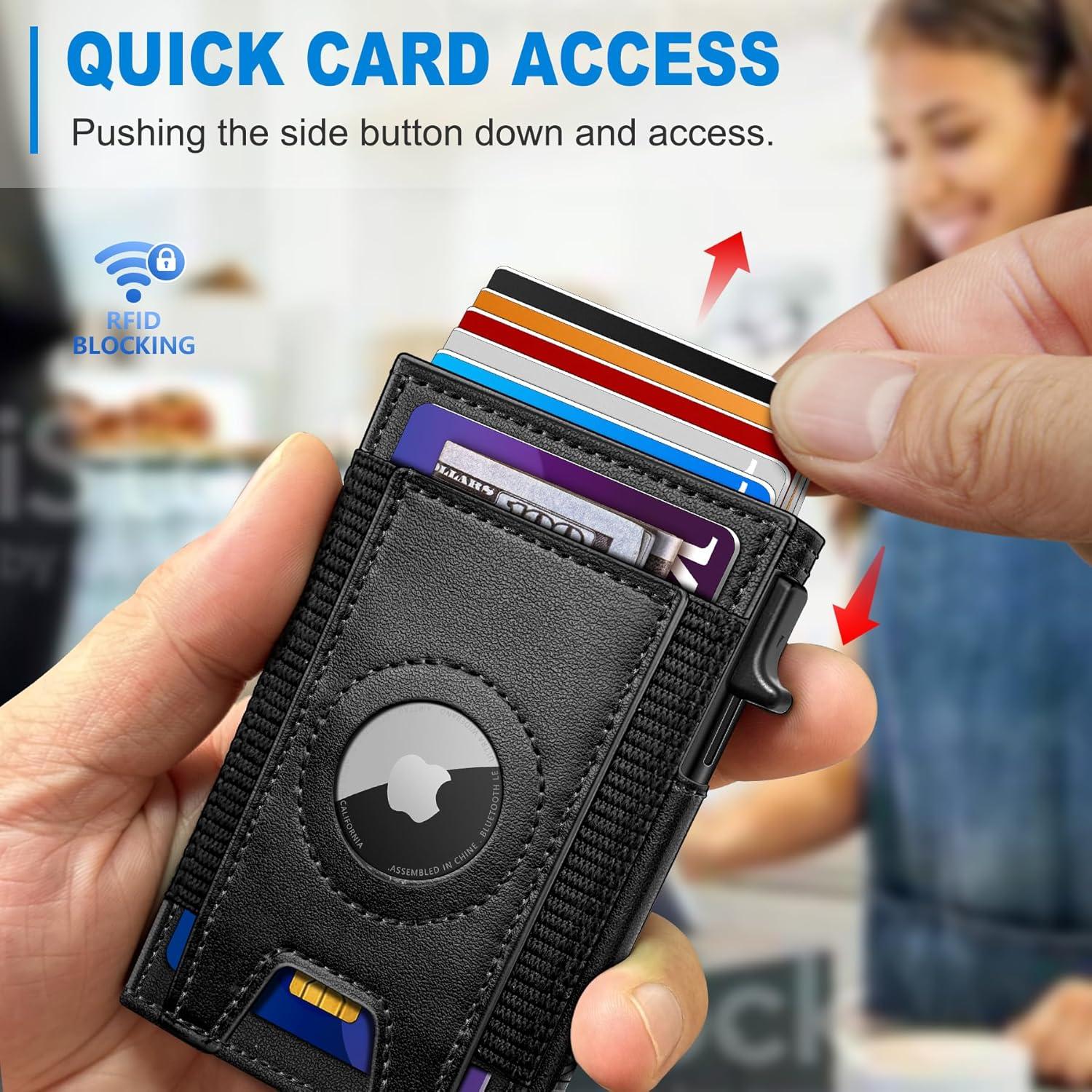 Billetera Airtag Minimalista para Hombres con Bloqueo RFID