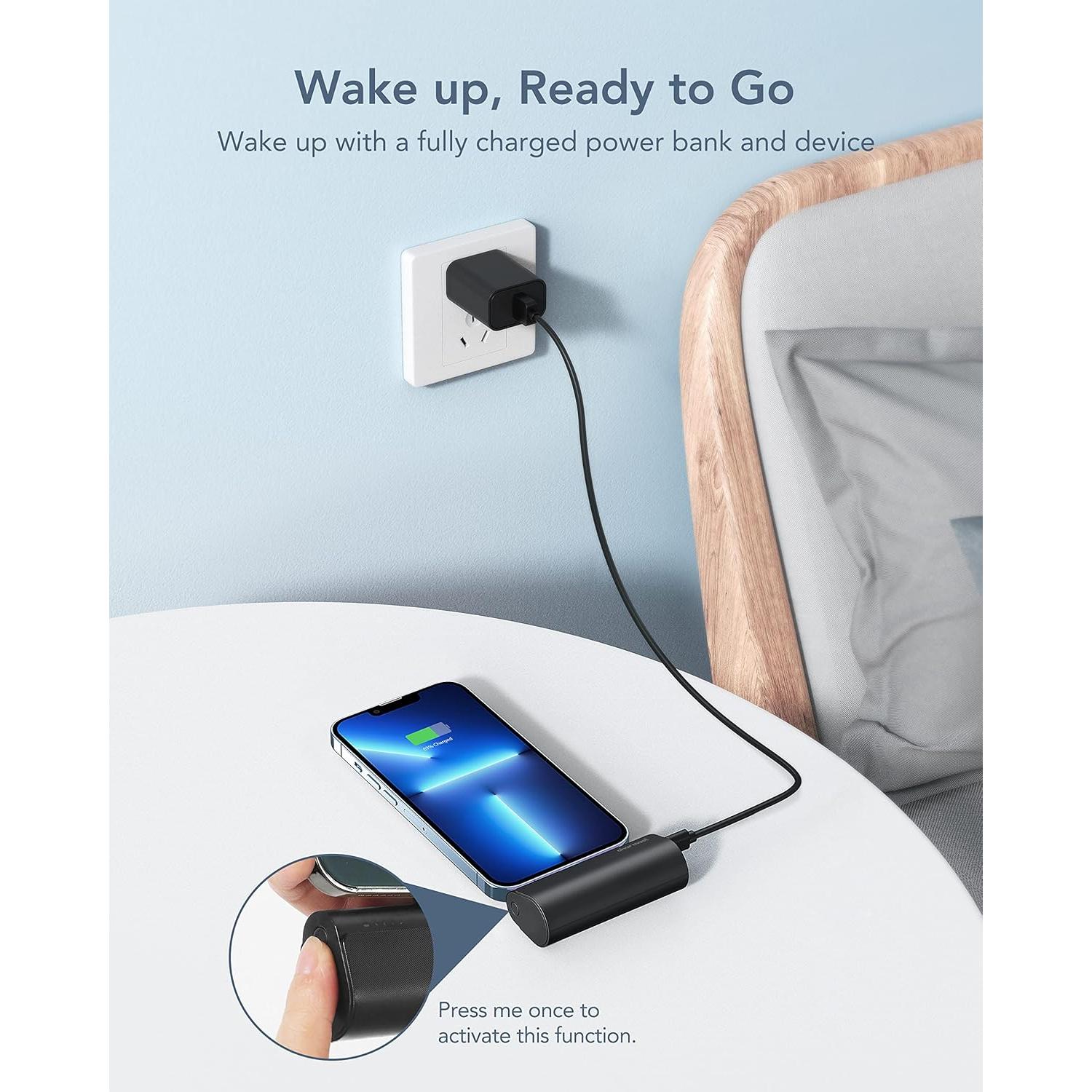 Cargador Portátil Charmast 5000mAh 20W PD Carga Rápida