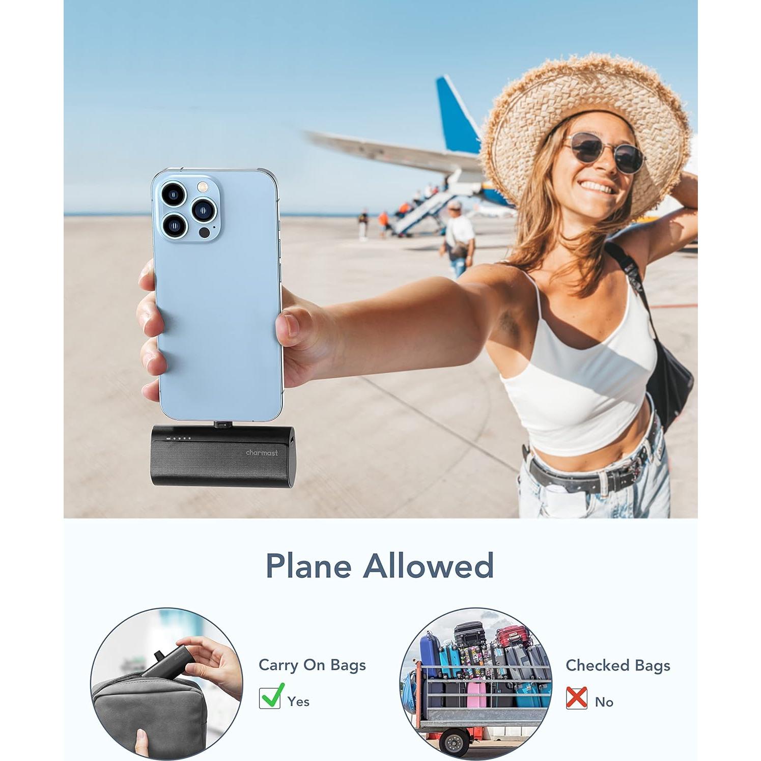 Cargador Portátil Charmast 5000mAh 20W PD Carga Rápida