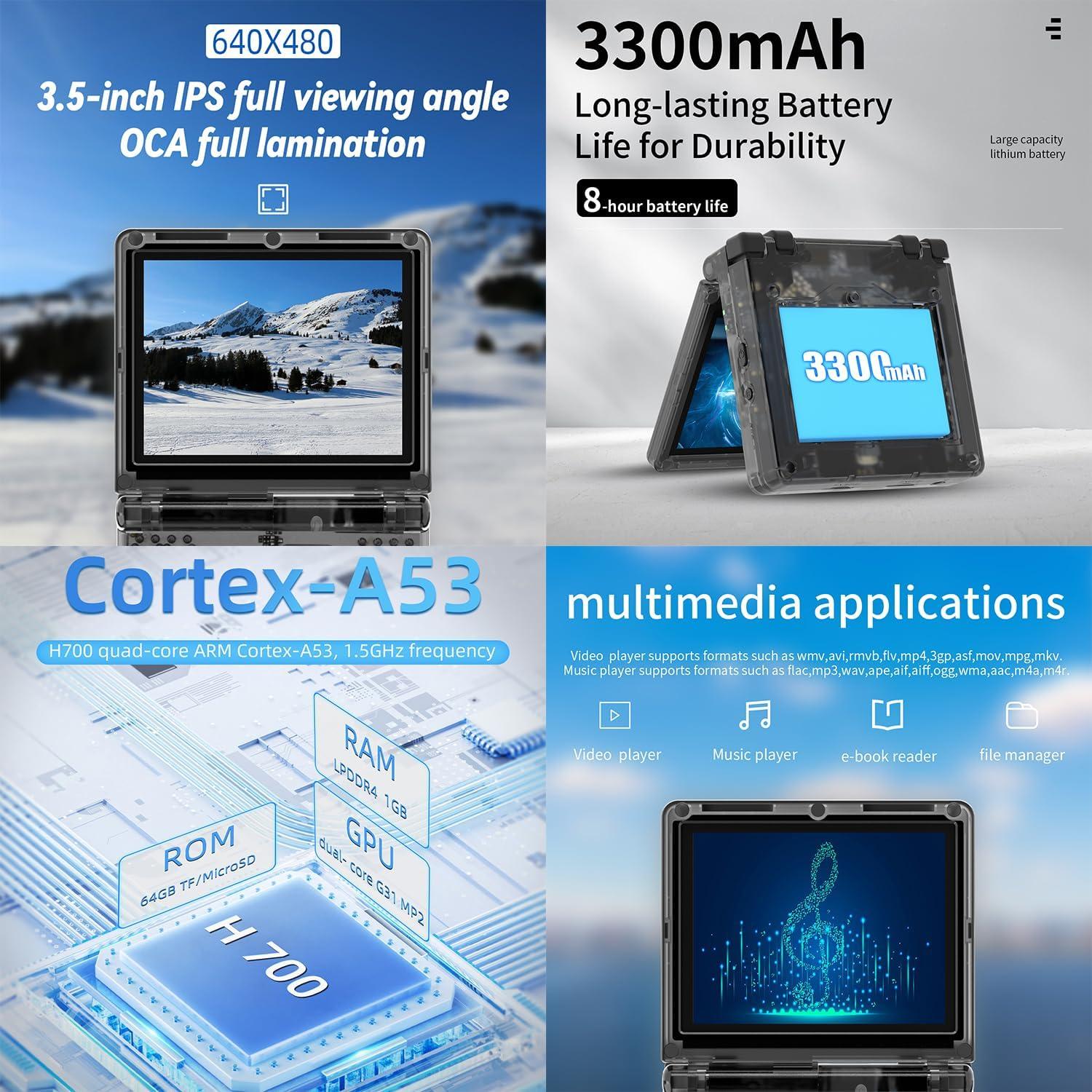 Consola de Juegos Portátil Anbernic RG35XXSP 64GB Pantalla 3.5"