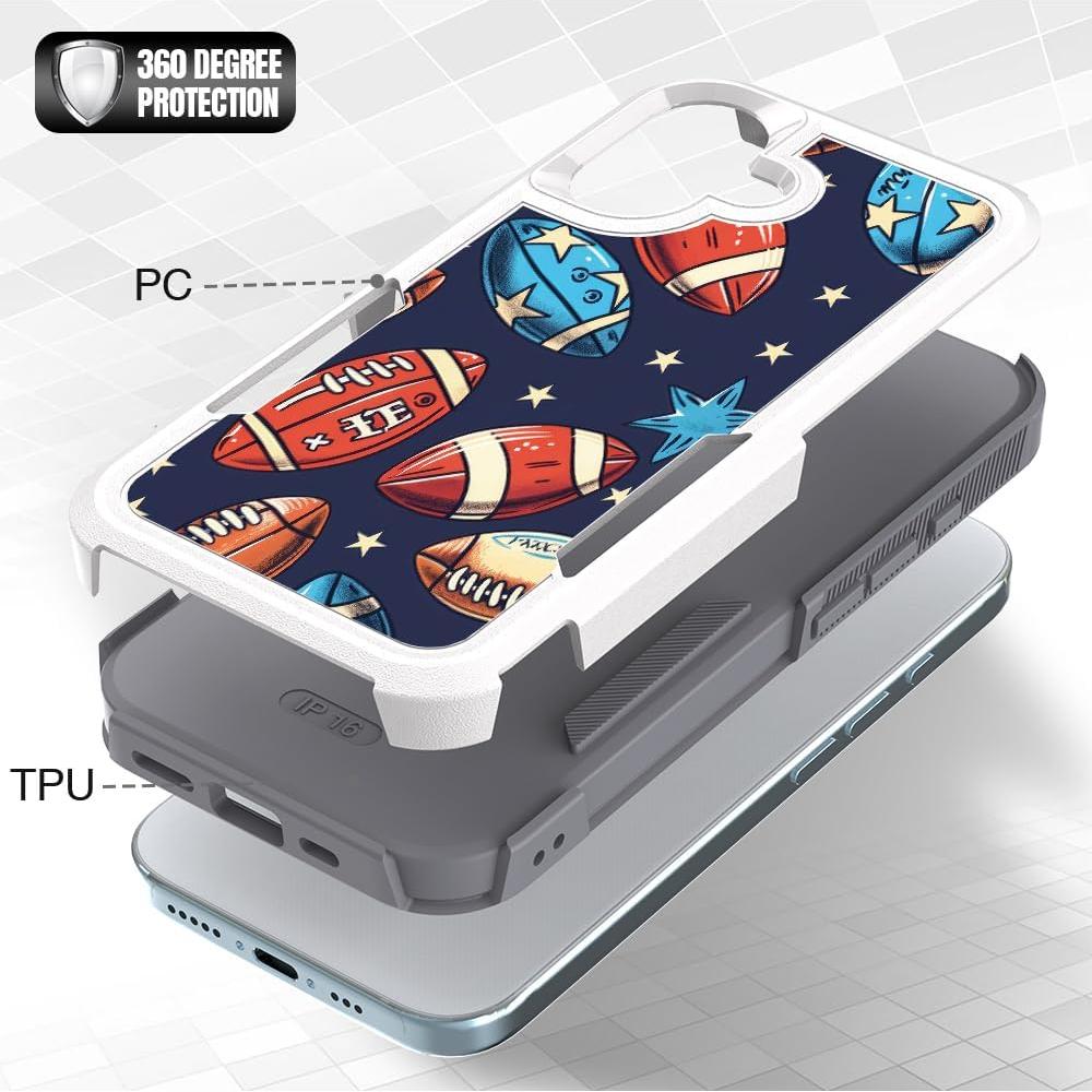 Funda Dura para iPhone 16 Candykisscase Fútbol Americano