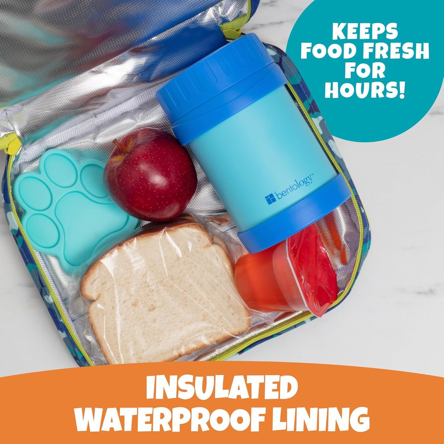 Caja de Almuerzo Azul Bentology - Bolsa Térmica Reutilizable 25.4x20.3cm