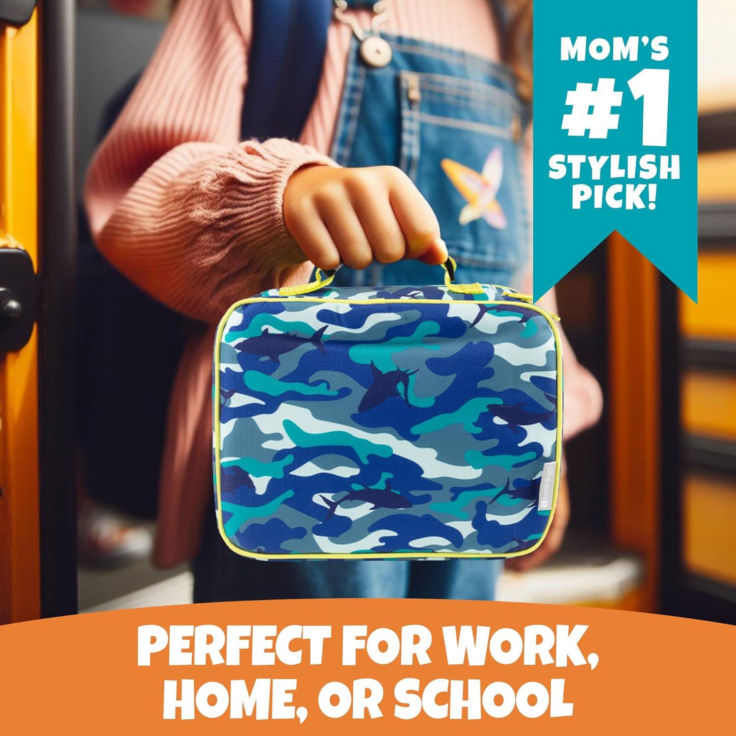 Caja de Almuerzo Azul Bentology - Bolsa Térmica Reutilizable 25.4x20.3cm