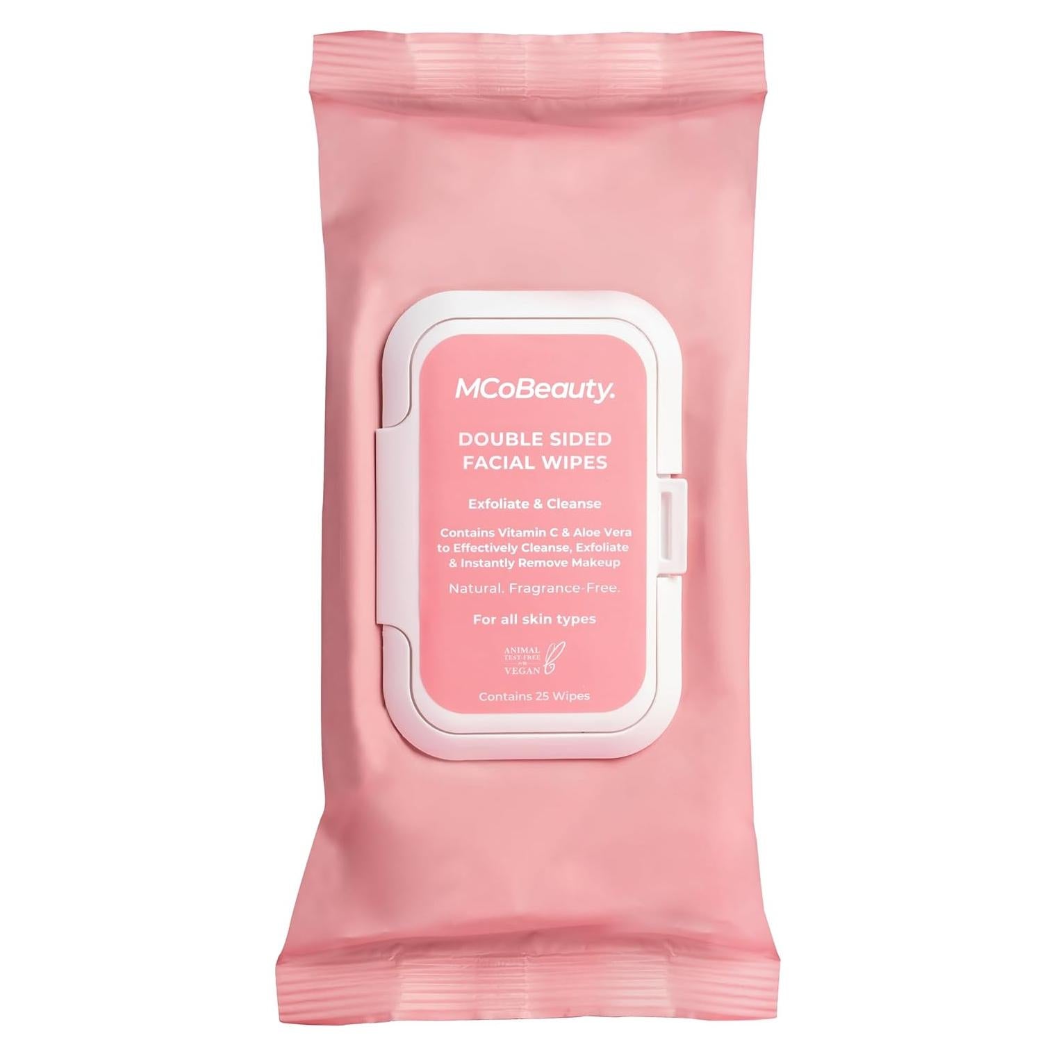 Toallitas Faciales Diarias MCoBeauty 25 Unidades Doble Cara