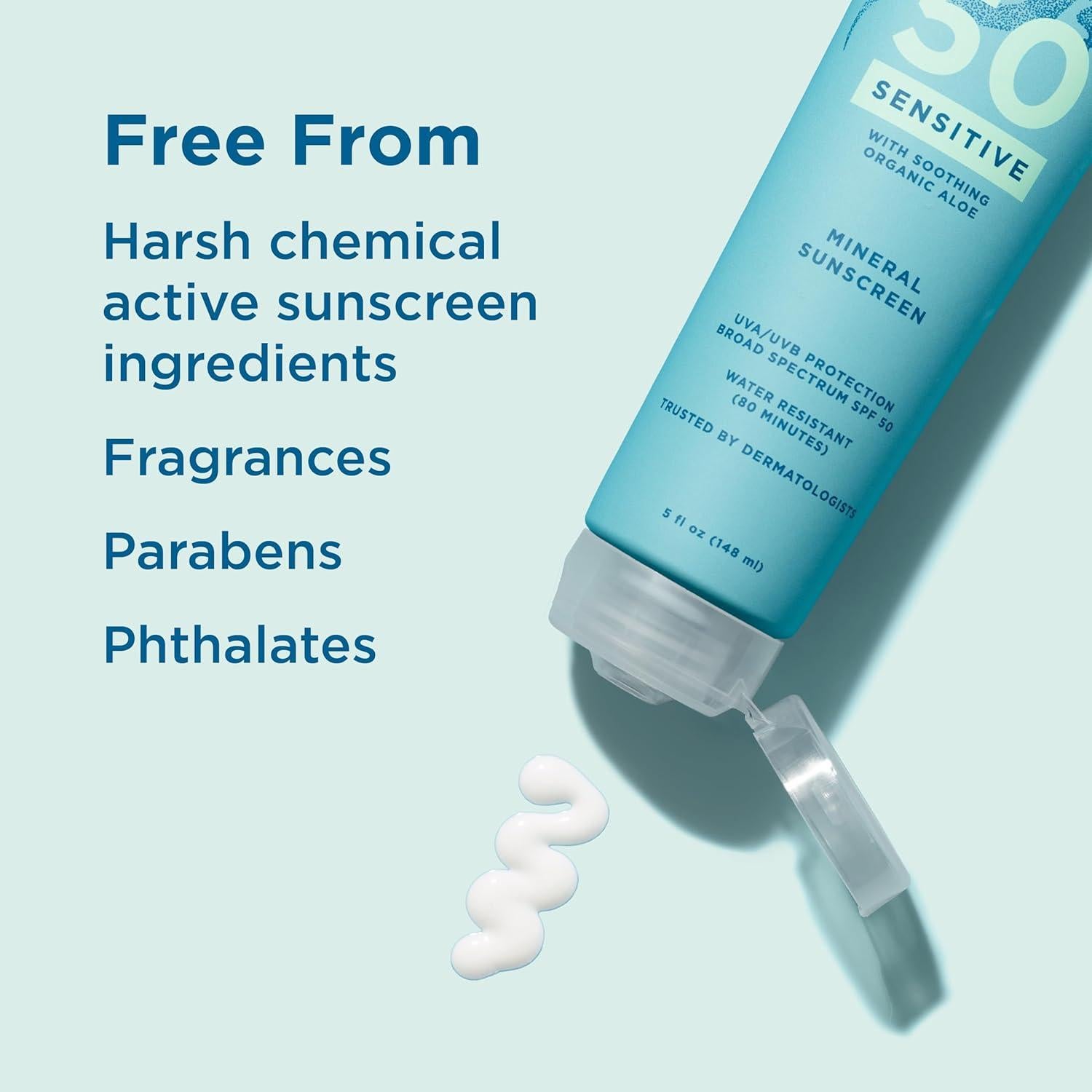 Protector Solar Mineral Blue Lizard SPF 50 Piel Sensible 148 ml