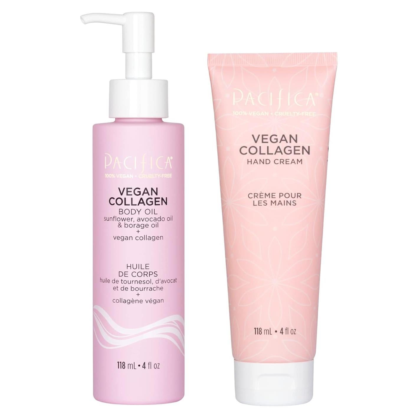 Conjunto Vegano de Crema de Manos y Aceite Corporal Pacifica 118 ml