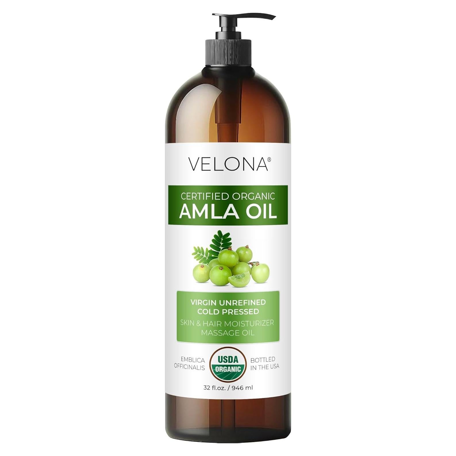 Aceite de Amla Orgánico Velona 946ml - 100% Puro y Natural