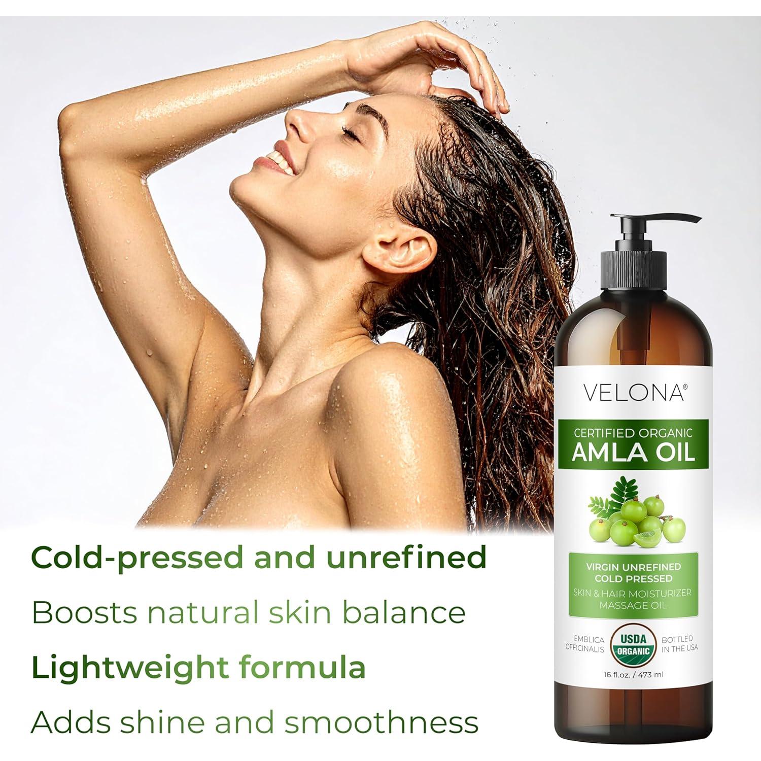 Aceite de Amla Orgánico Velona 946ml - 100% Puro y Natural