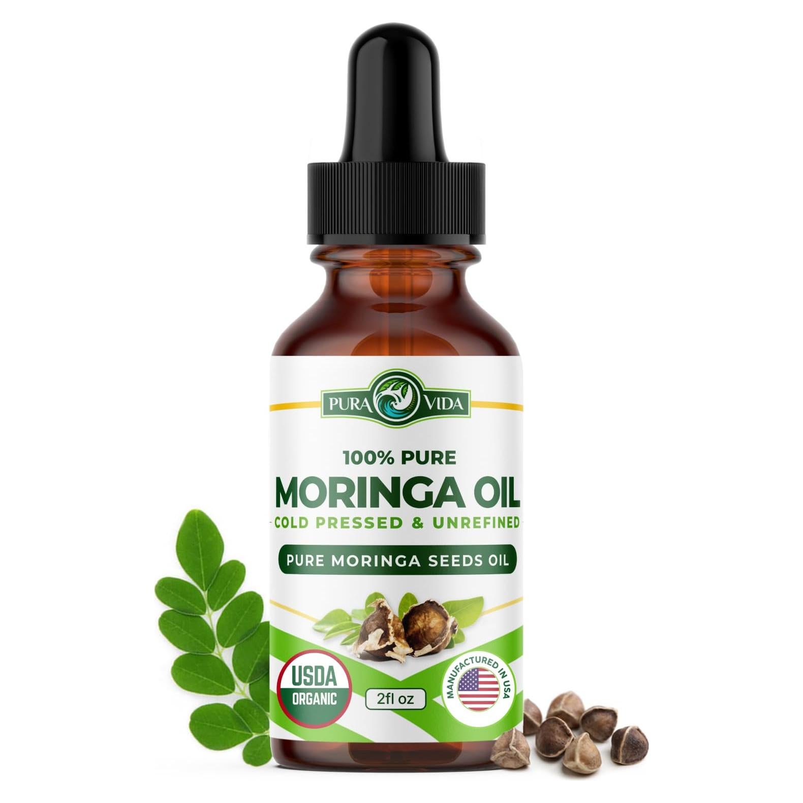 Aceite de Semilla de Moringa Orgánico Pura Vida 60 ml - Piel y Cabello