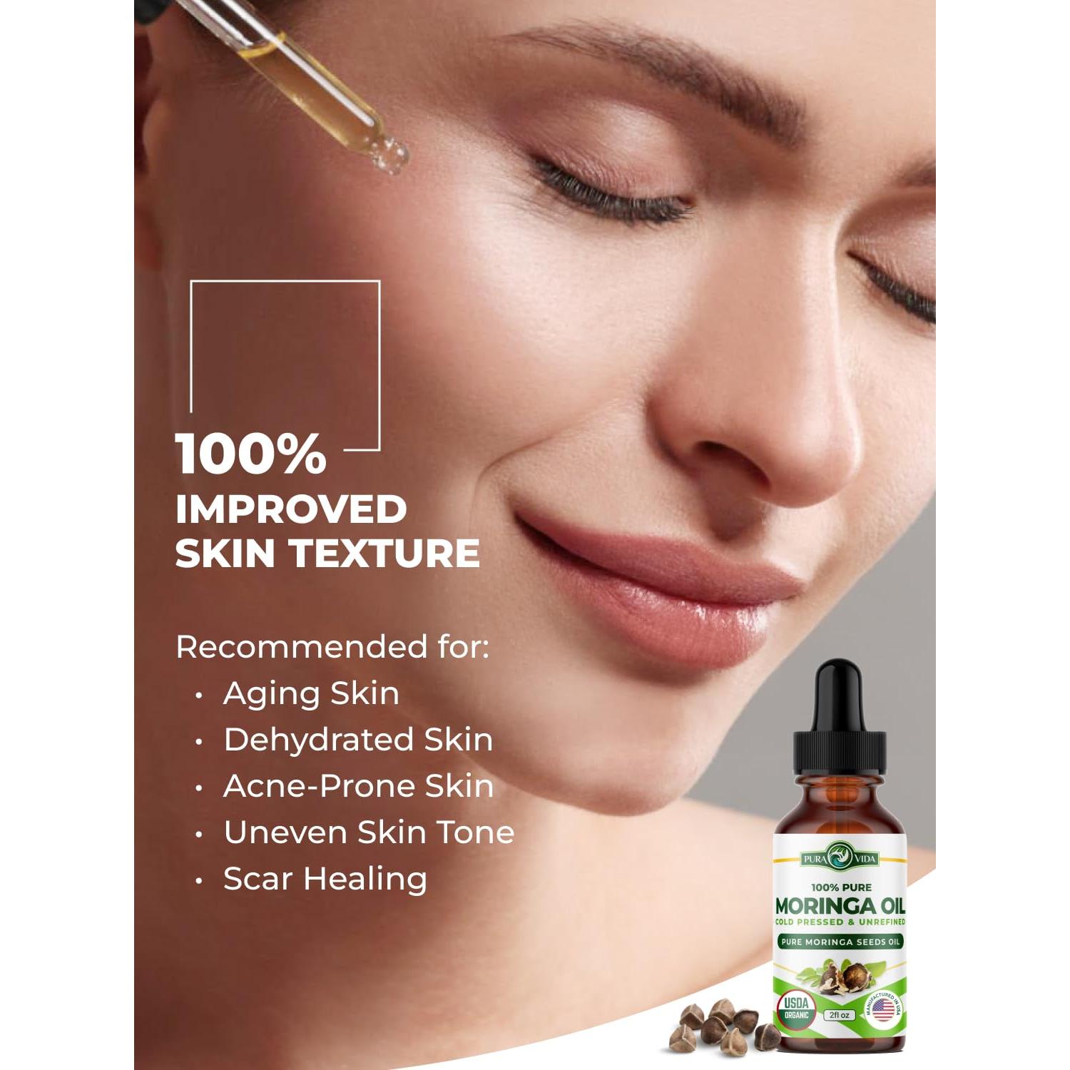 Aceite de Semilla de Moringa Orgánico Pura Vida 60 ml - Piel y Cabello