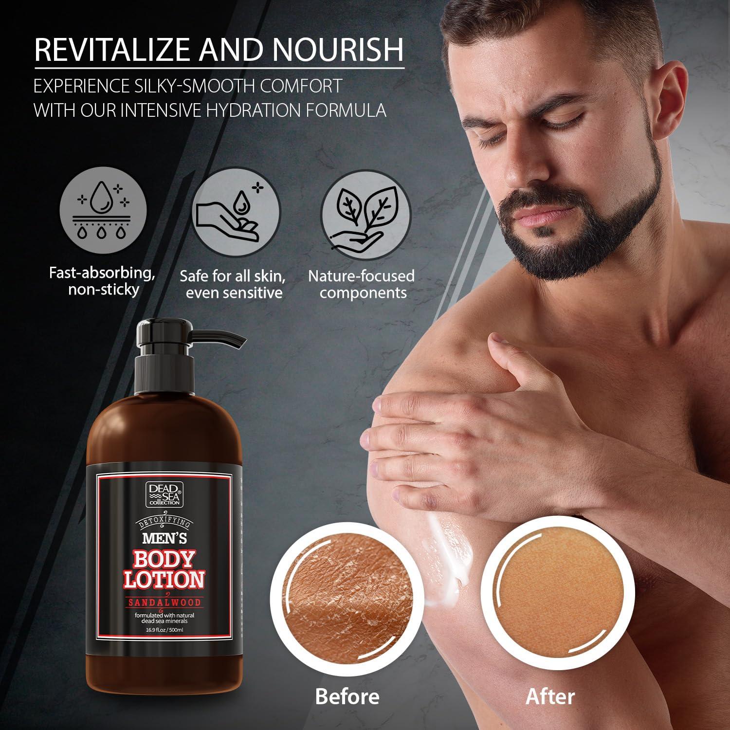 Loción Corporal Hidratante para Hombres Sándalo 500ml - Mar Muerto