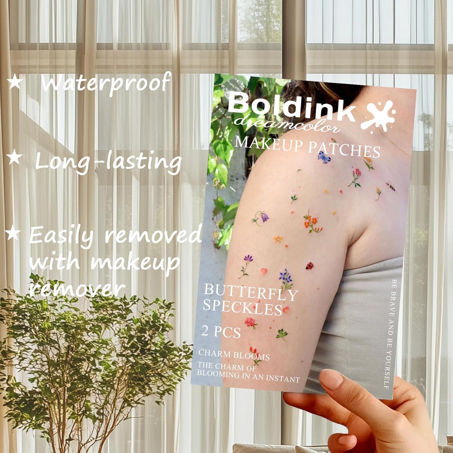 Parches de Maquillaje Facial Boldink - 2 Piezas Mariposa Impermeables