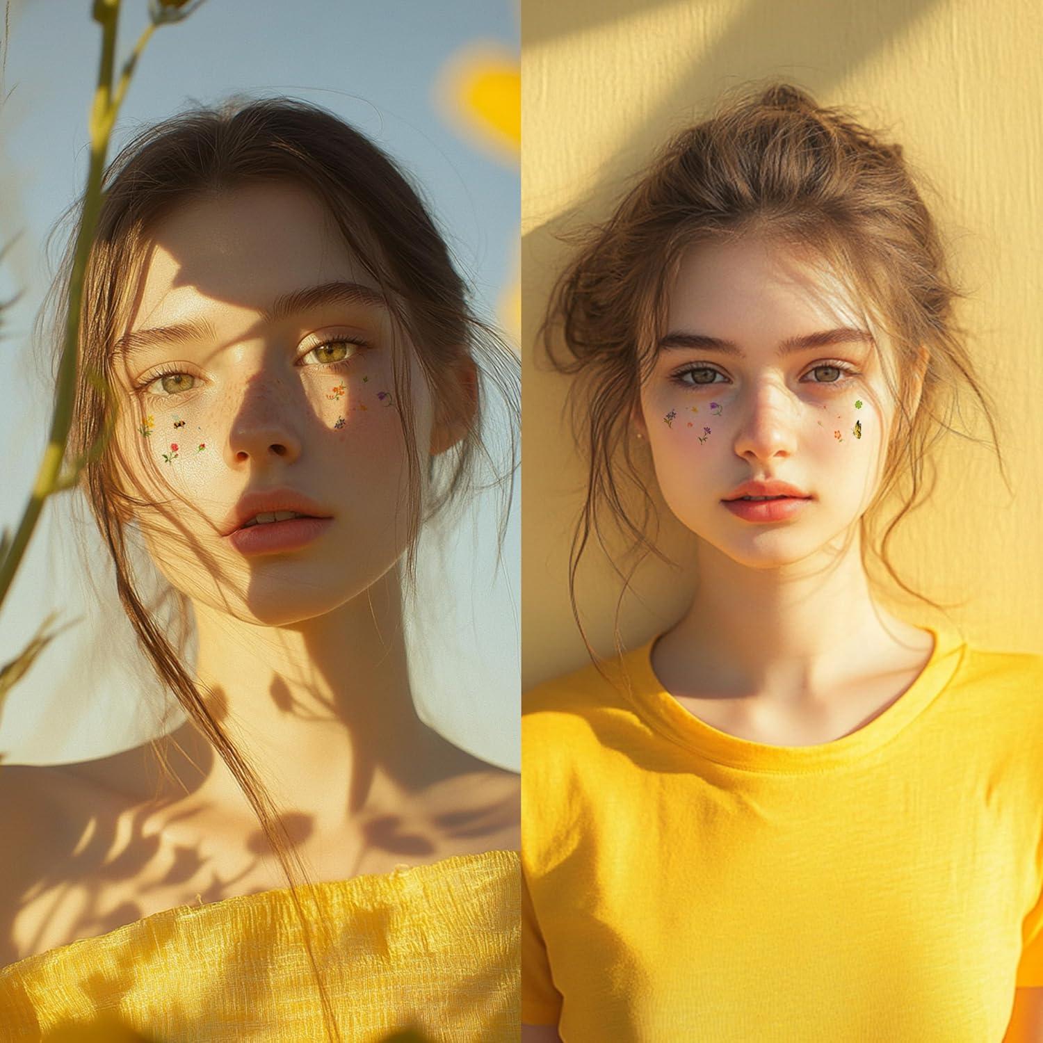 Parches de Maquillaje Facial Boldink - 2 Piezas Mariposa Impermeables