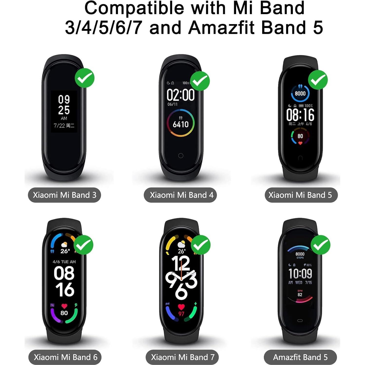 Correa Deportiva Wanme para Xiaomi Mi Band 5/6/7 y Amazfit