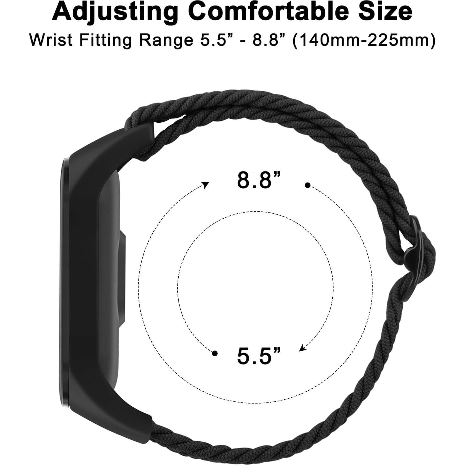 Correa Deportiva Wanme para Xiaomi Mi Band 5/6/7 y Amazfit