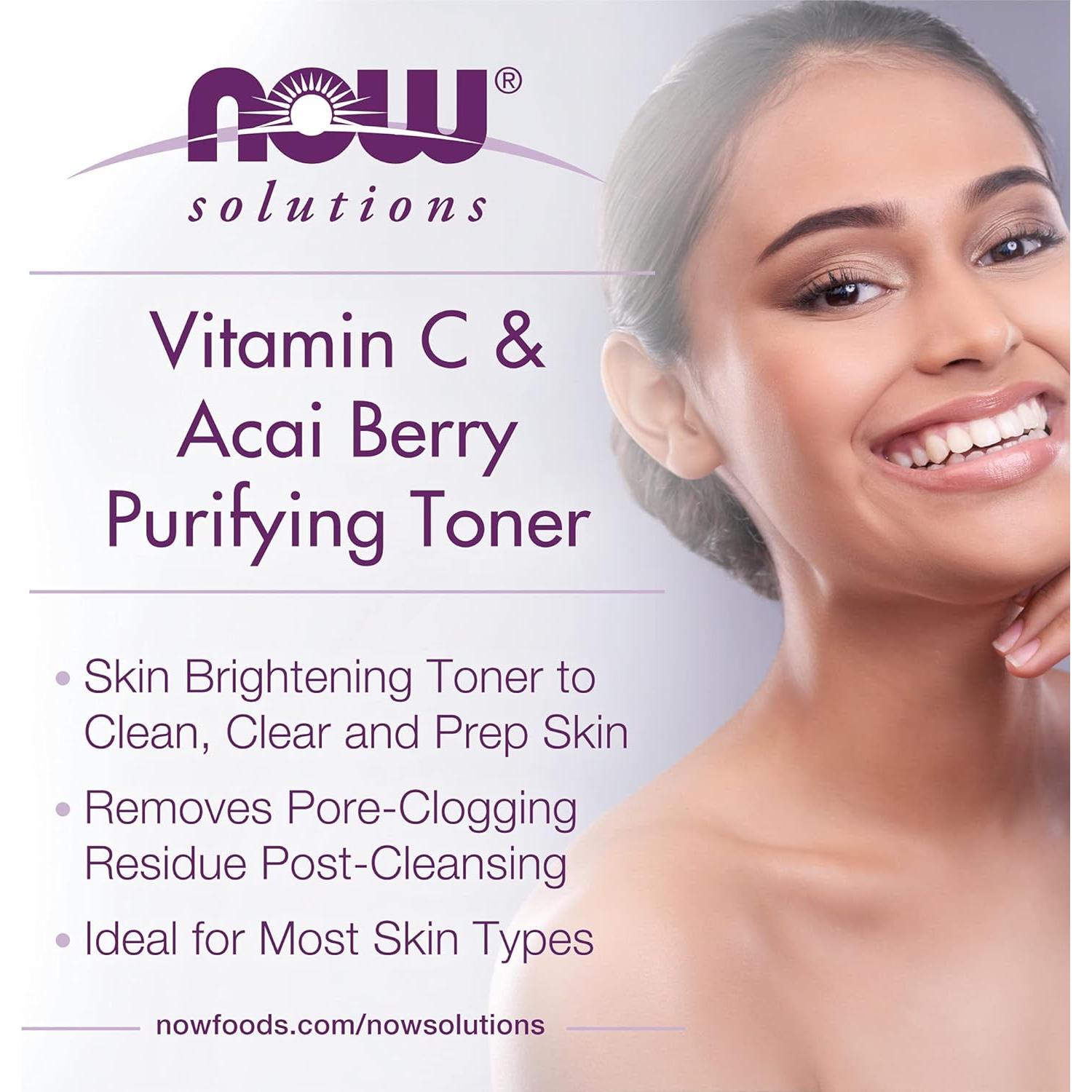 Tónico Purificante NOW Solutions Vitamina C y Acai 236.6 ml