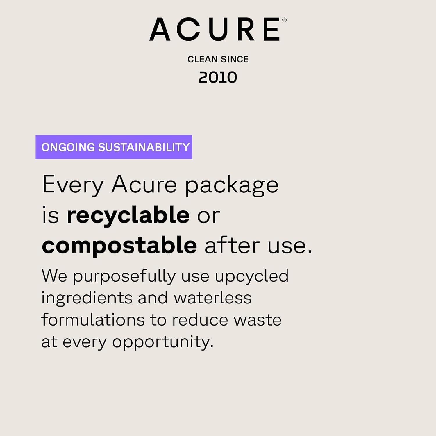 Gel Limpiador Iluminador Acure 118 ml - Vegano y Suave