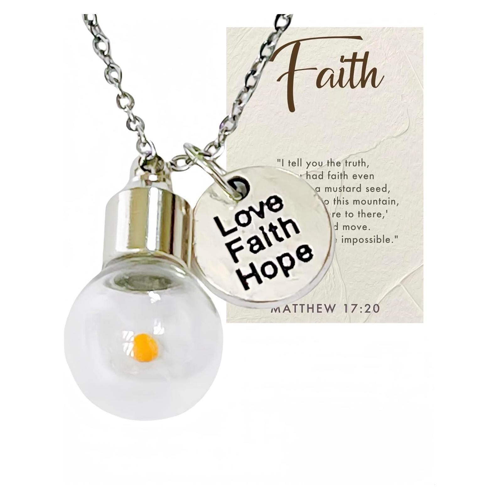 Collar de Semilla de Mostaza Hecho a Mano - Joyería Cristiana Unisex