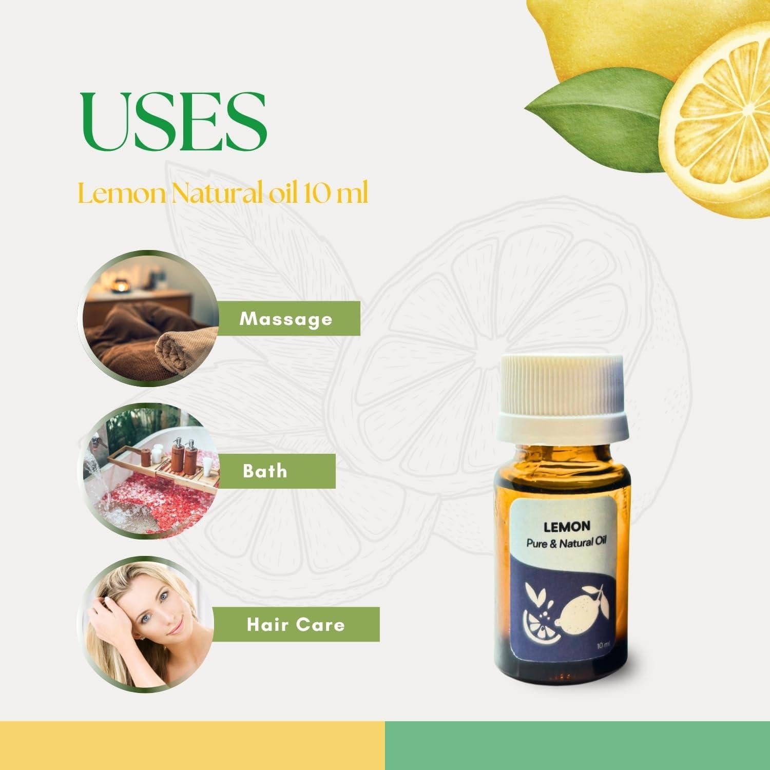 Aceite Esencial de Limón Puro Roots & Above 10ml para Difusor y Cuidado Personal